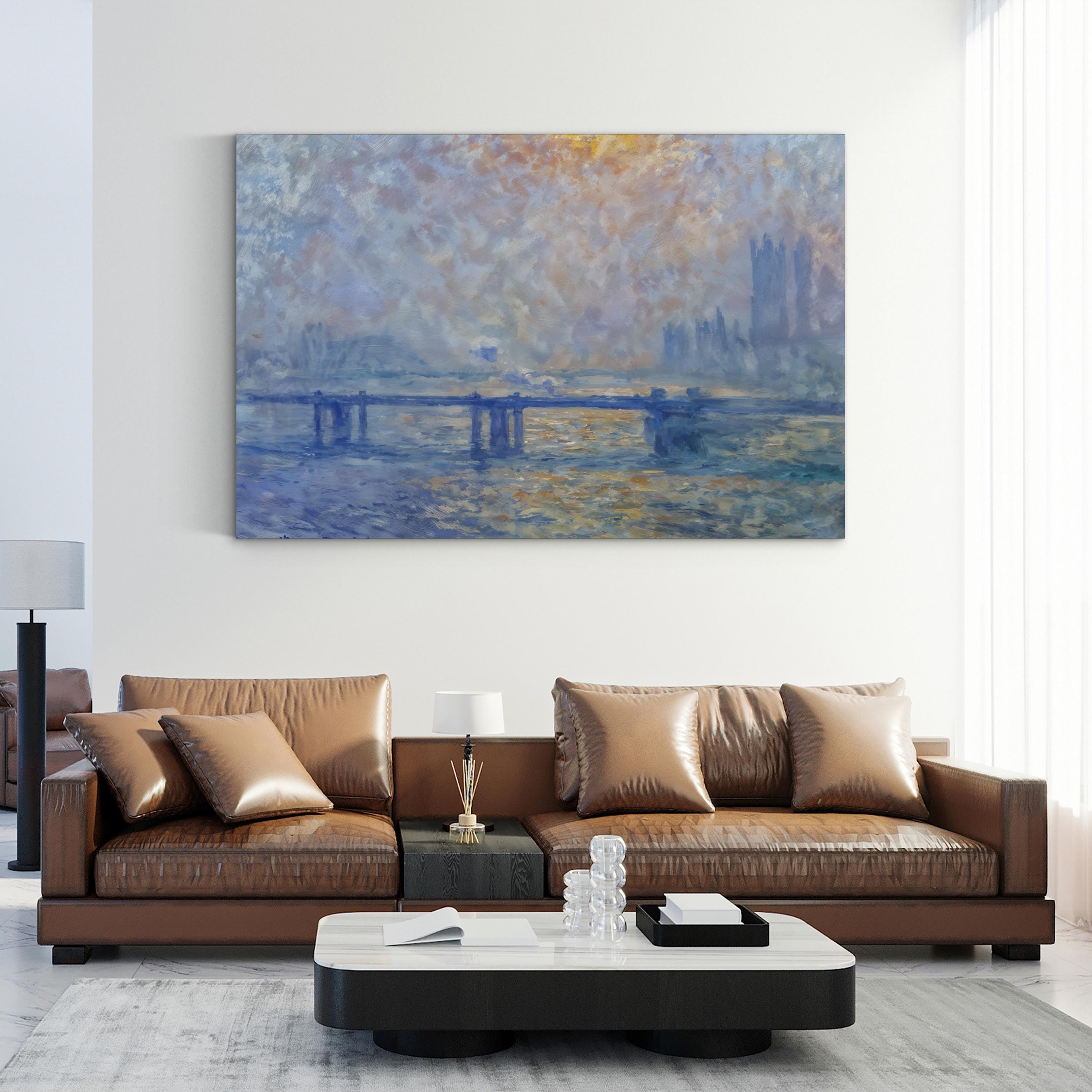 The Thames at Charing Cross Bridge | Claude Monet Impressionist London River Wall Art