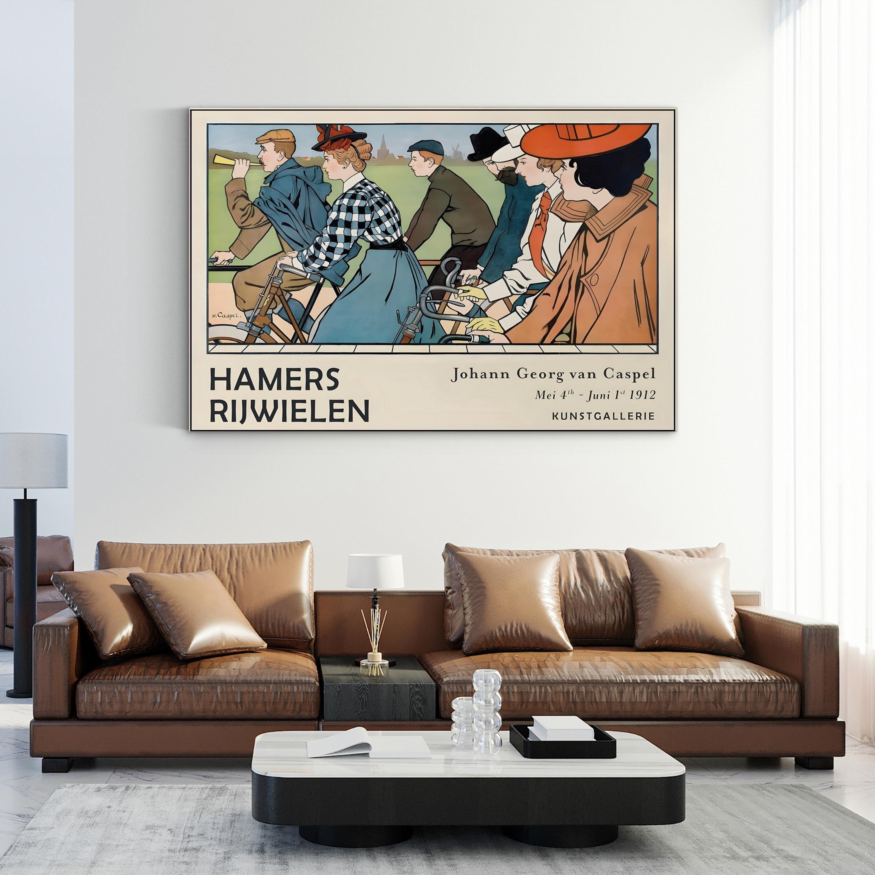 Van Caspel Art Deco Exhibition Poster: Vintage Gallery Wall Art Canvas