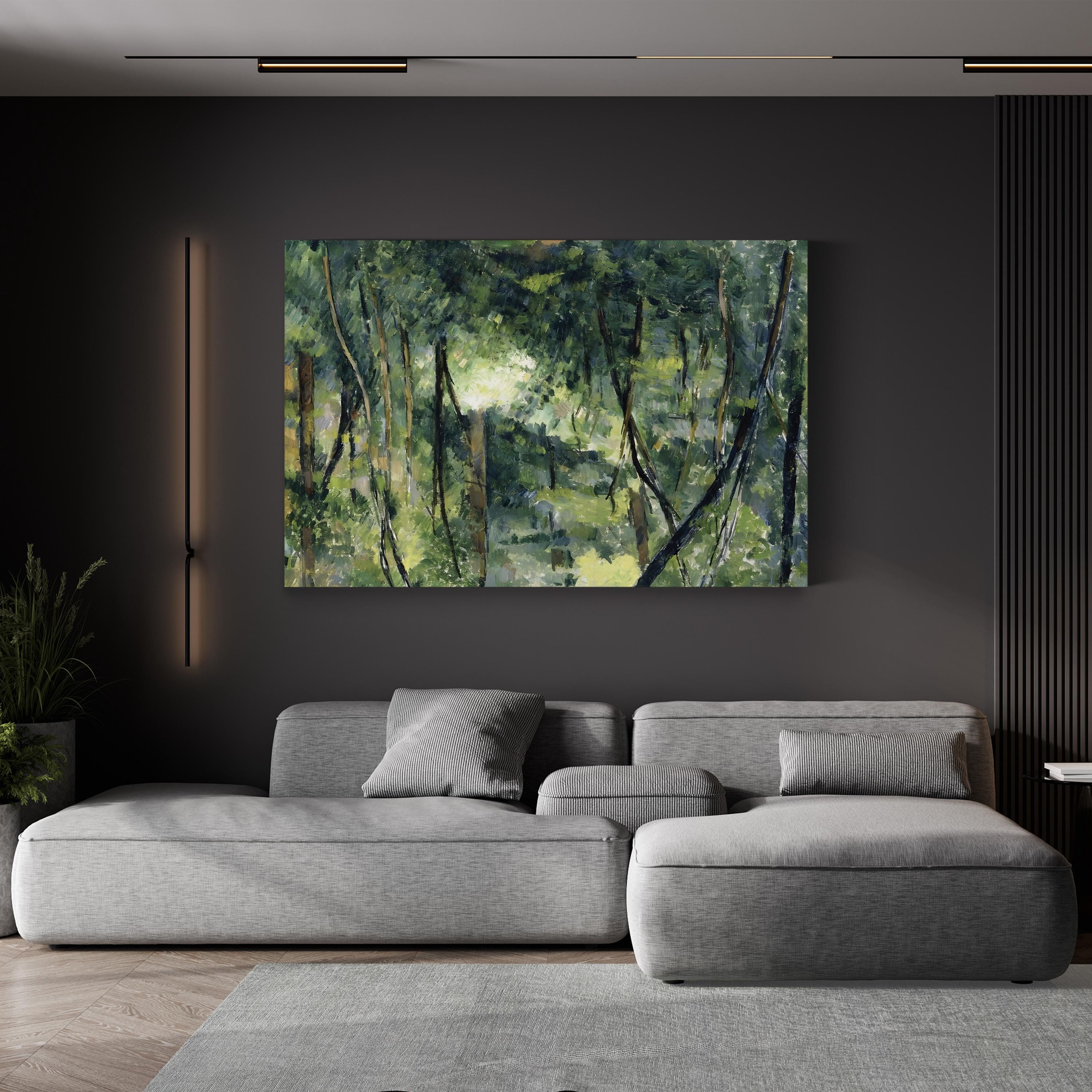 Undergrowth 1885 Forest Scene – Paul Cézanne Wall Art | Woodland Landscape Canvas Print