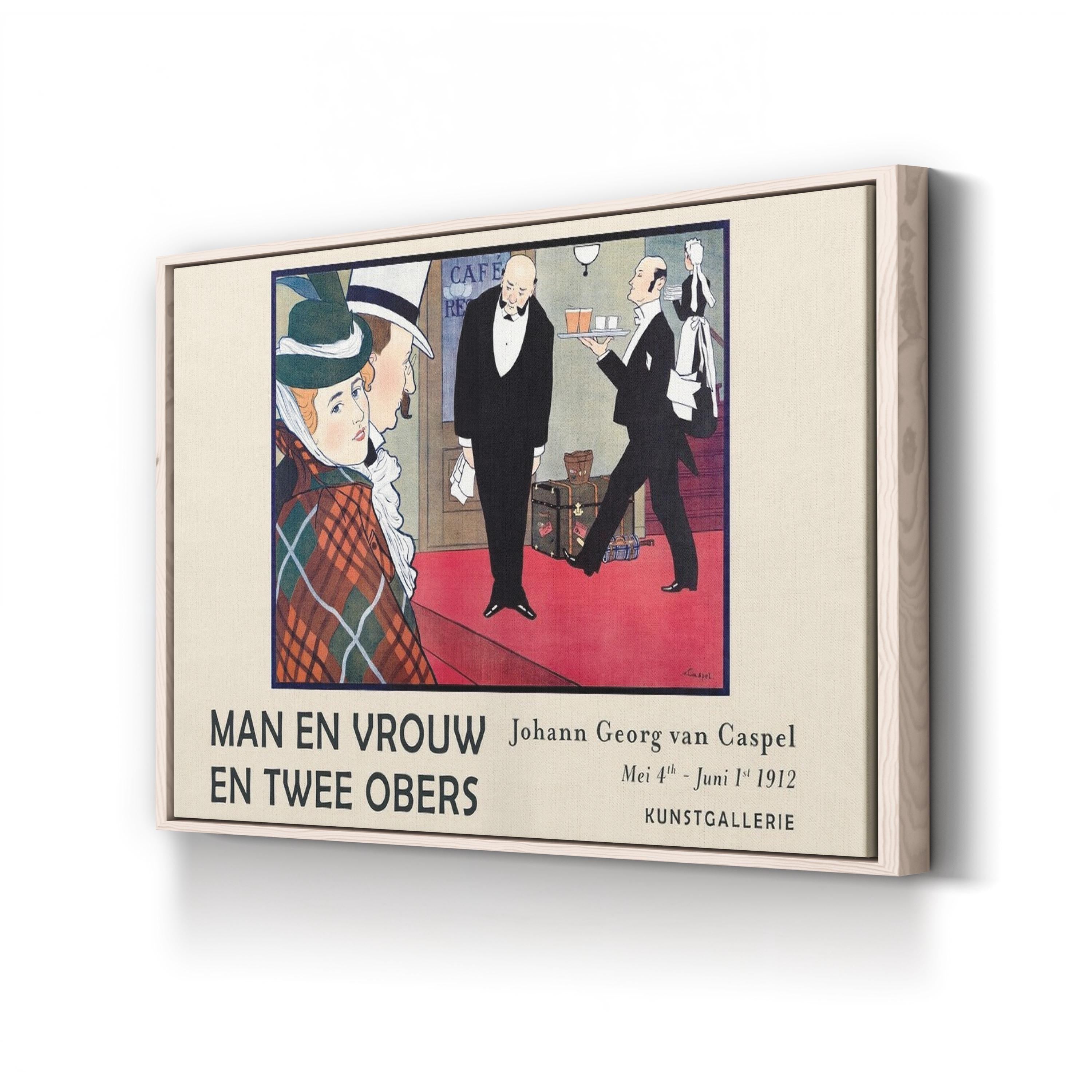 Van Caspel Exhibition Posters II Wall Art – Art Deco Vintage Exhibition Poster Canvas
