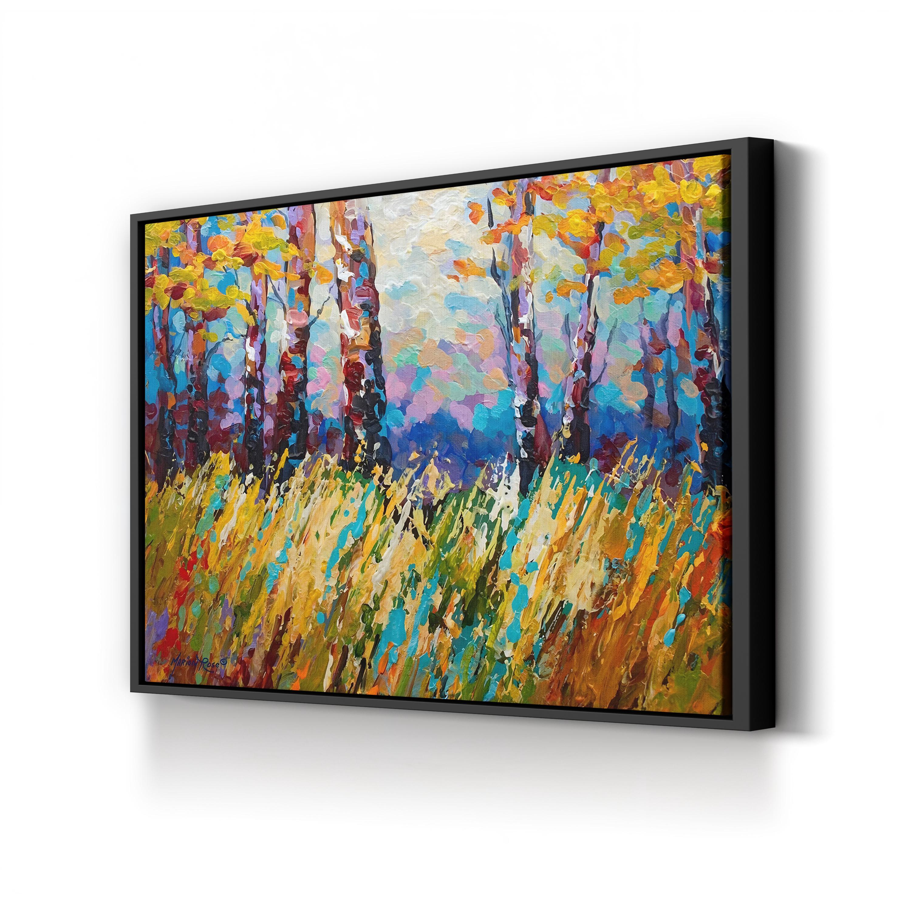 Abstract Autumn Wall Art by Marion Rose | Contemporary Fall Landscape Canvas Print