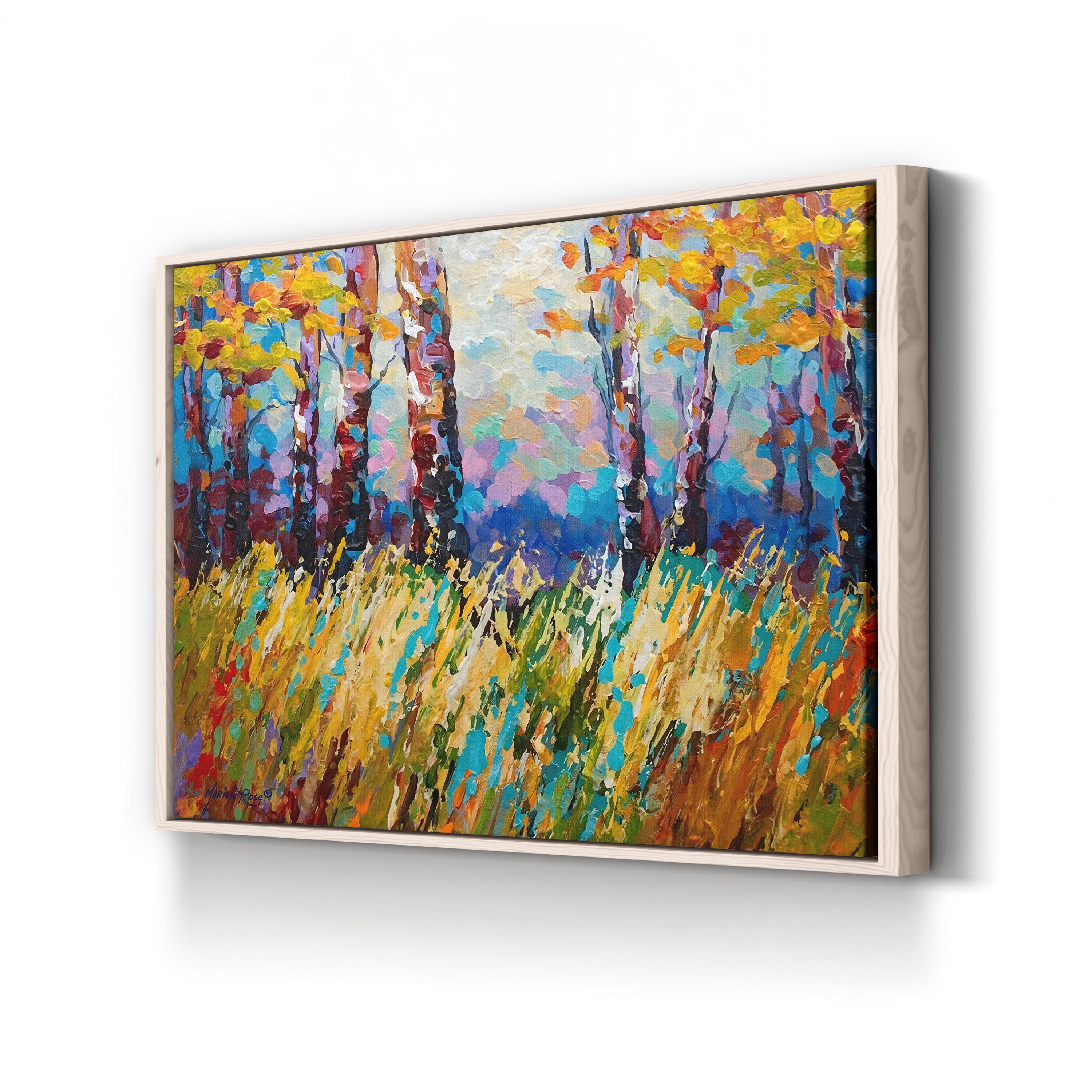 Abstract Autumn Wall Art by Marion Rose | Contemporary Fall Landscape Canvas Print