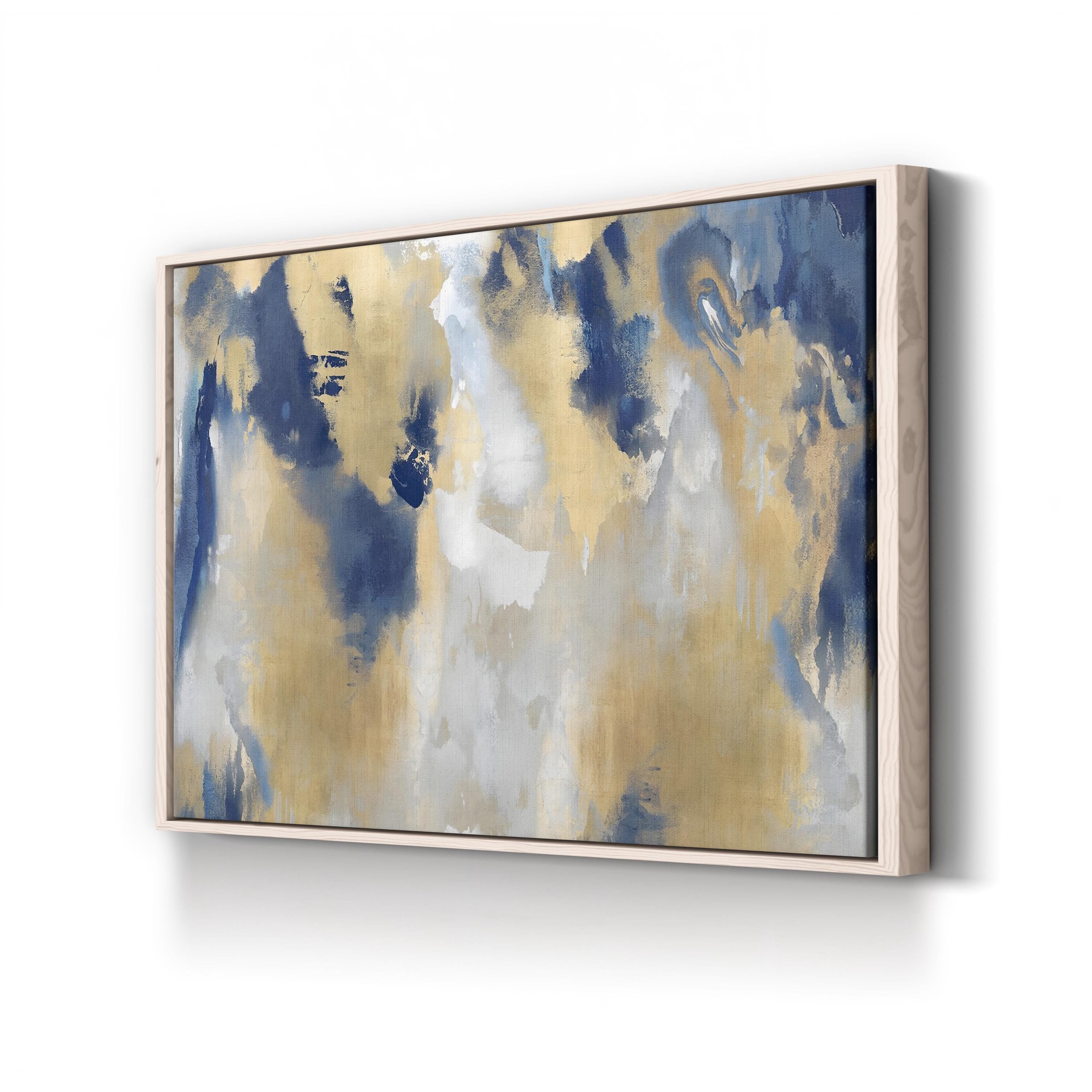 Contemporary Gold Stains Indigo Wall Art by David Moore