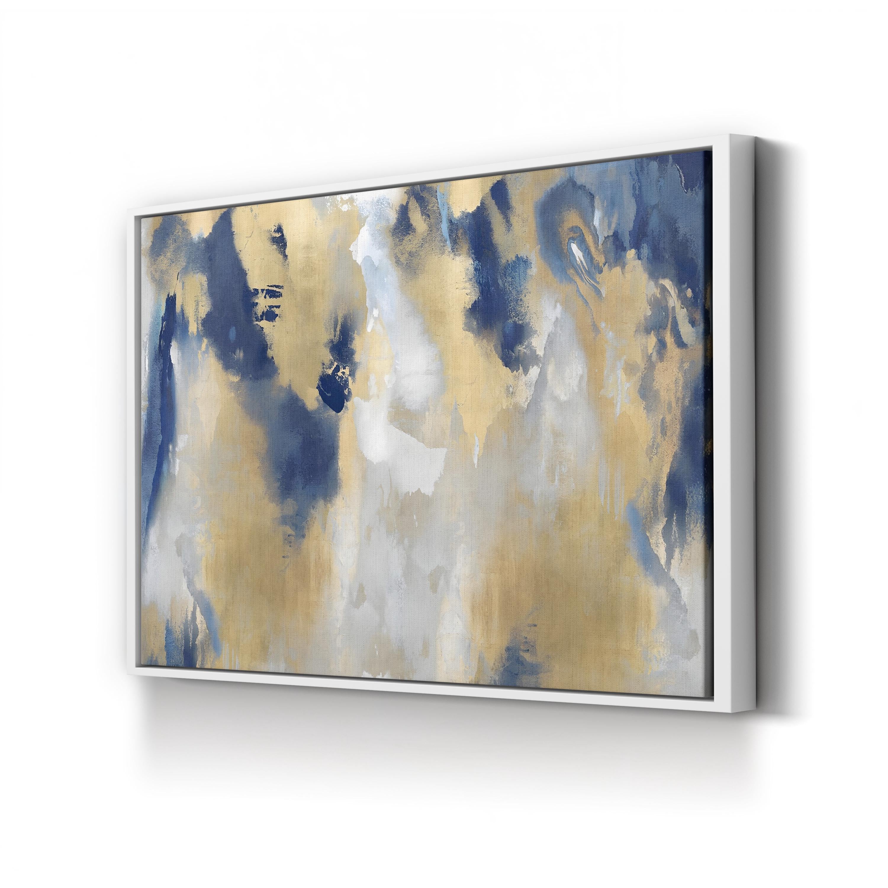 Contemporary Gold Stains Indigo Wall Art by David Moore