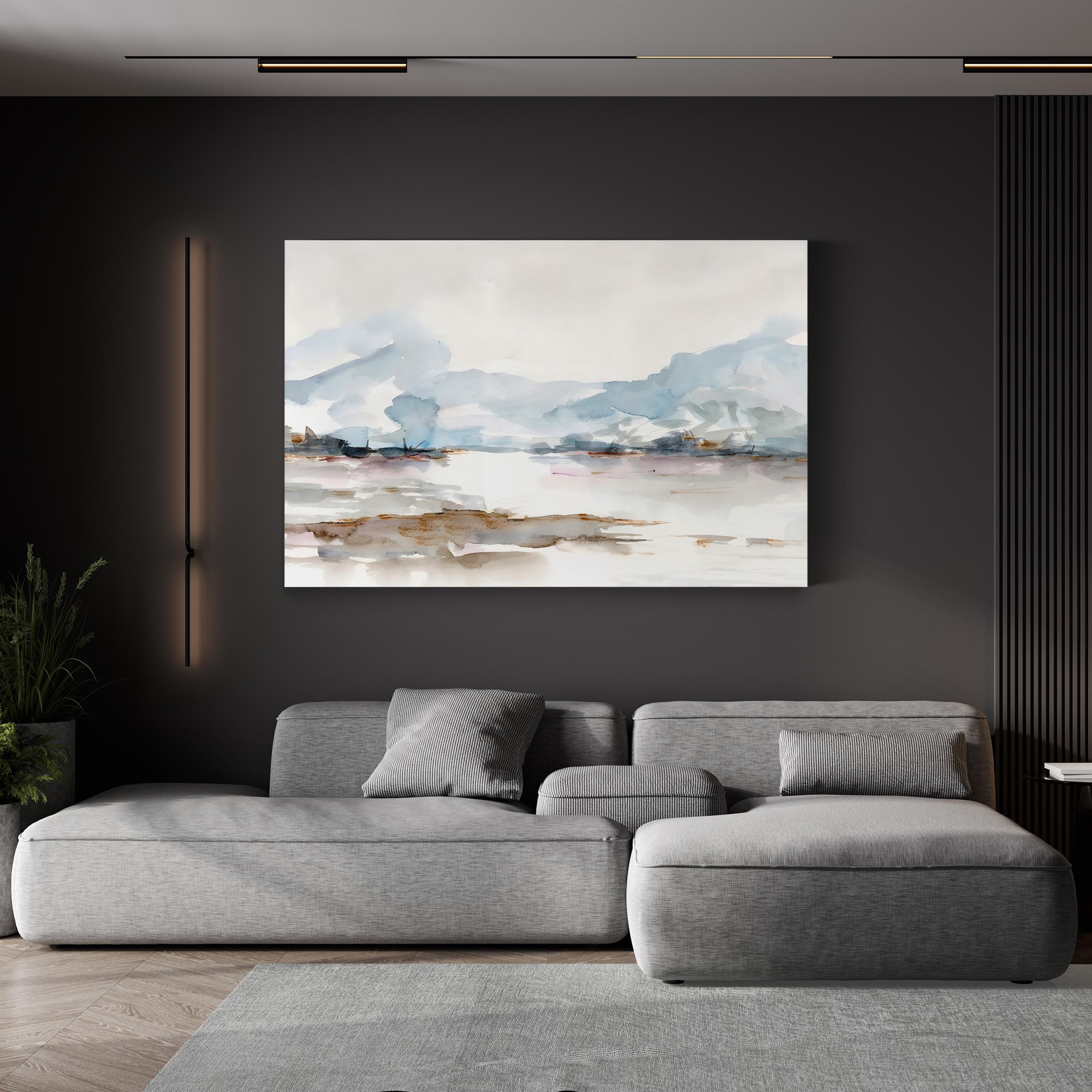 Across the Marsh I Wall Art by Ethan Harper – Contemporary Coastal Marsh Landscape Canvas