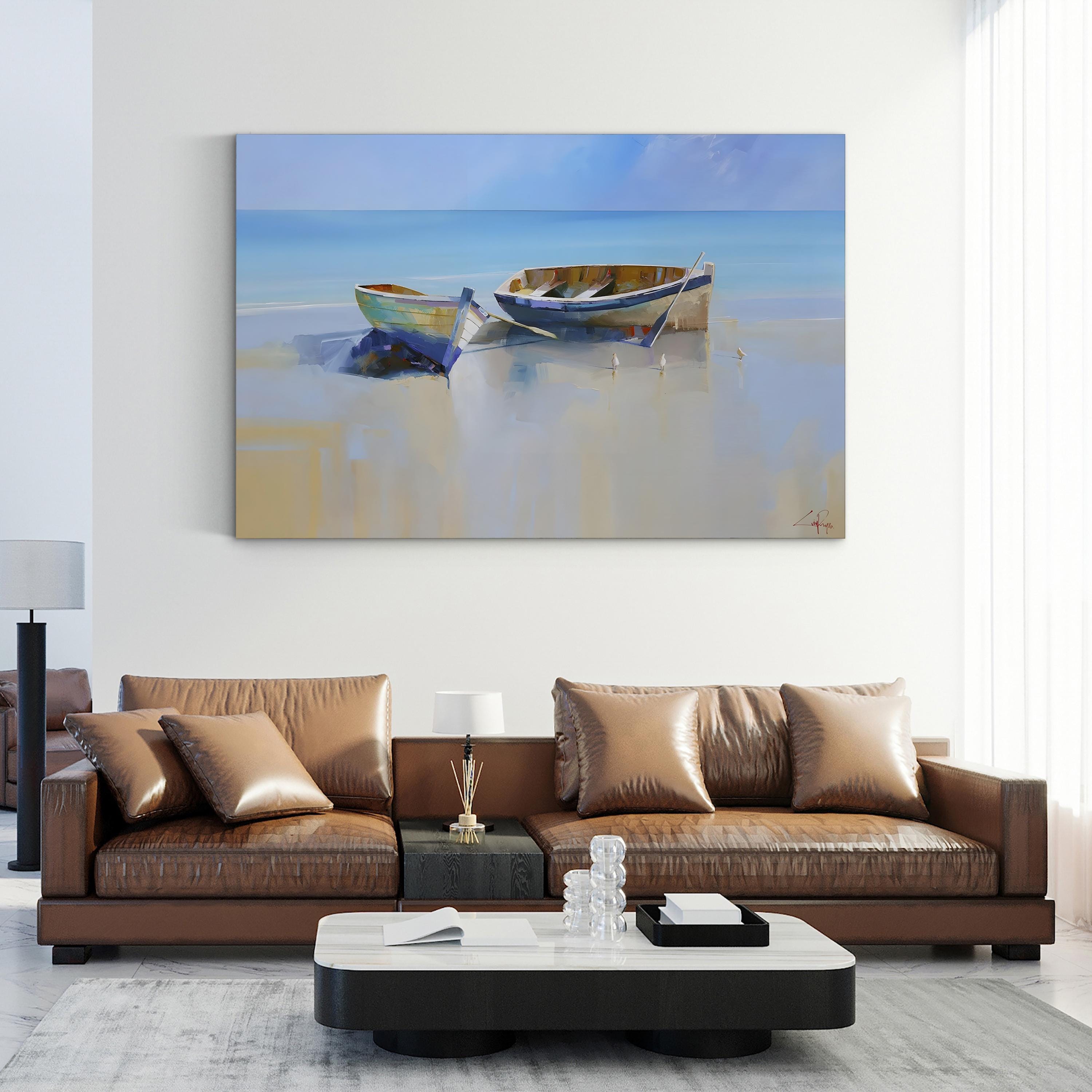 Afternoon Gulls | Coastal Beach Scene Wall Art by Craig Trewin Penny
