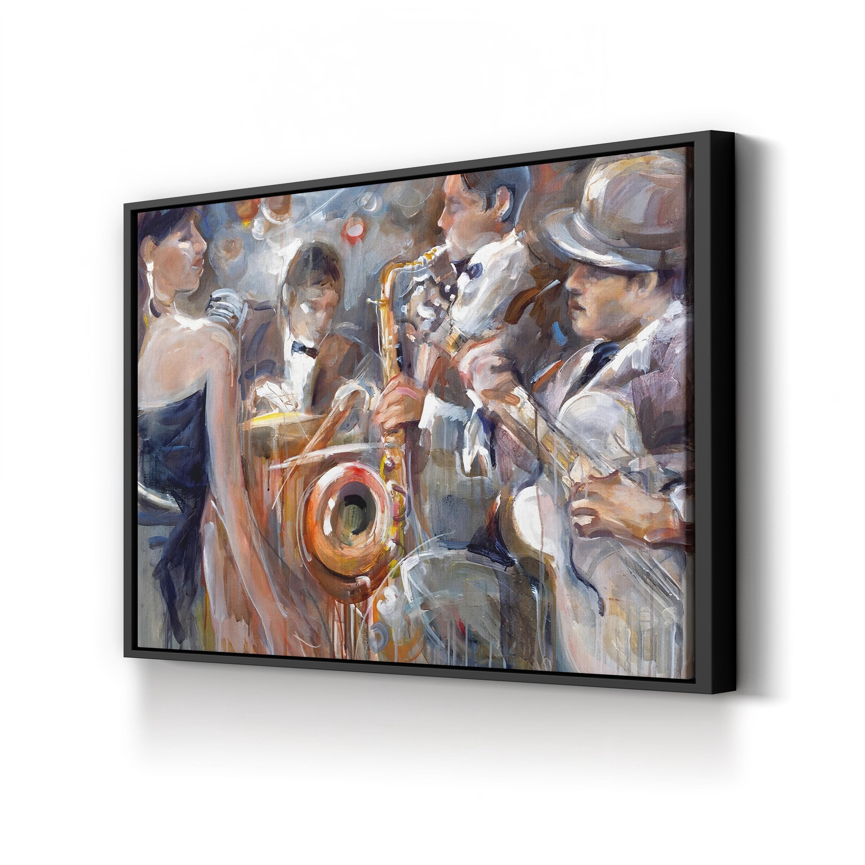 All About Jazz I by Marysia Burr | Contemporary Jazz Music Performance Wall Art