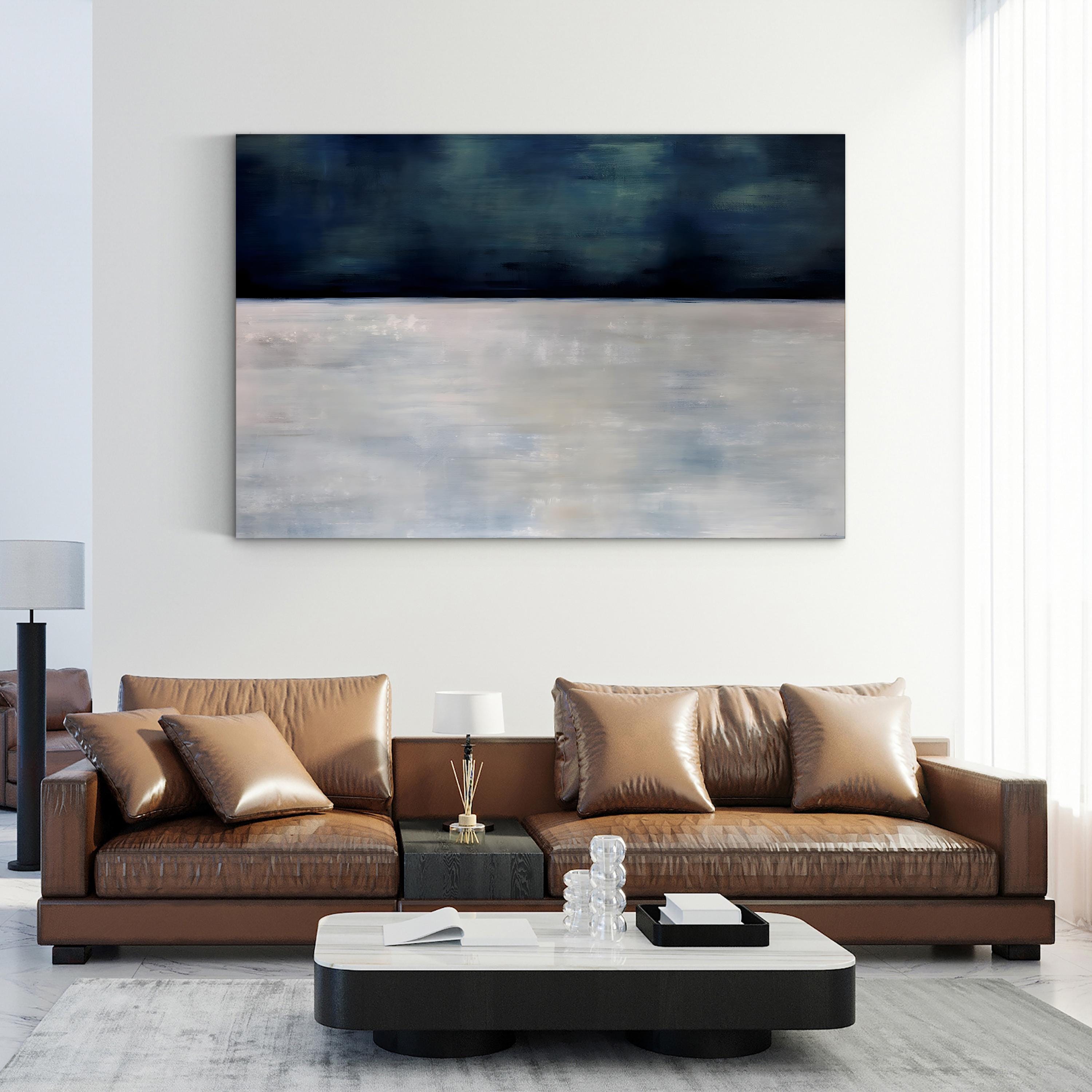 Arctic Night Wall Art by Sydney Edmunds | Contemporary Abstract Winter Landscape Canvas