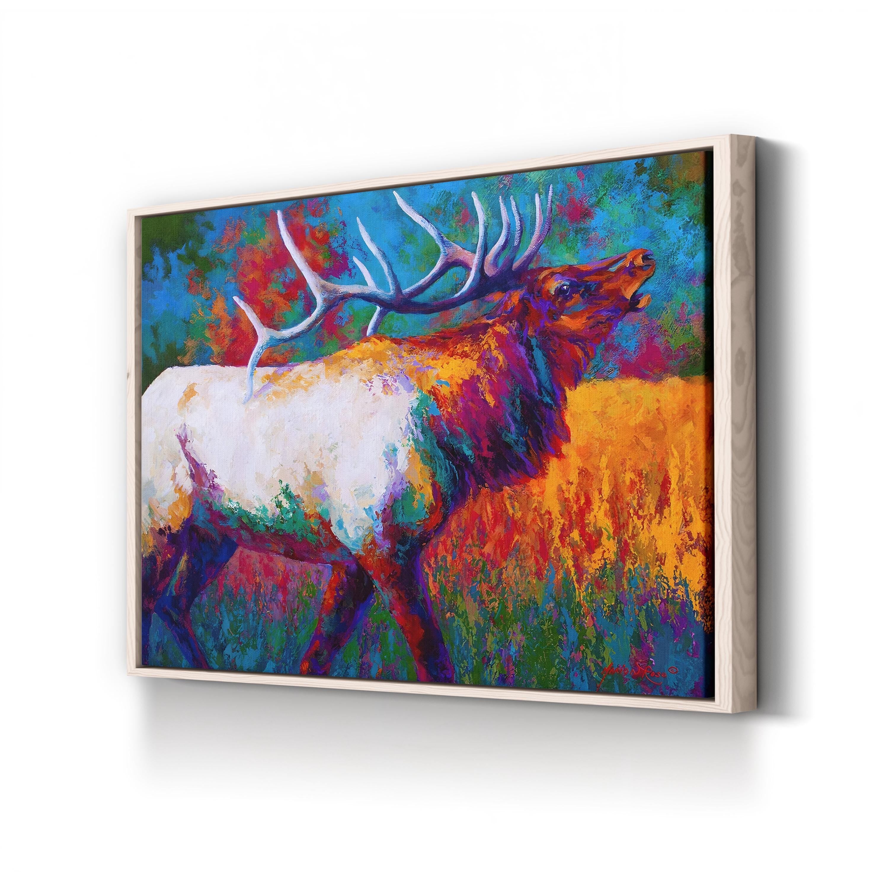 Autumn's Chorus Elk – Marion Rose Wall Art | Contemporary Wildlife Canvas Print