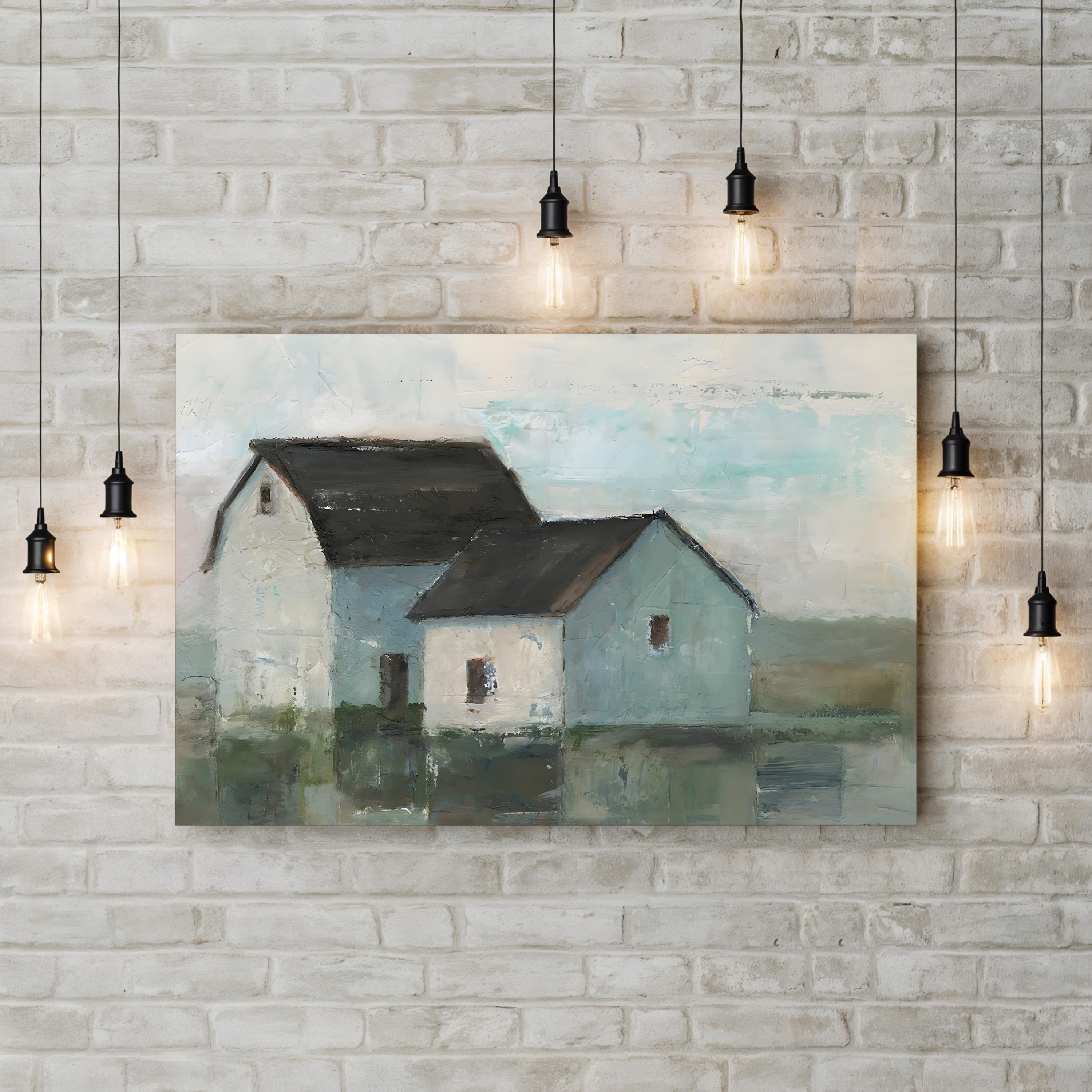 Barn at Sunset II Wall Art by Ethan Harper – Farmhouse Rural Landscape Canvas