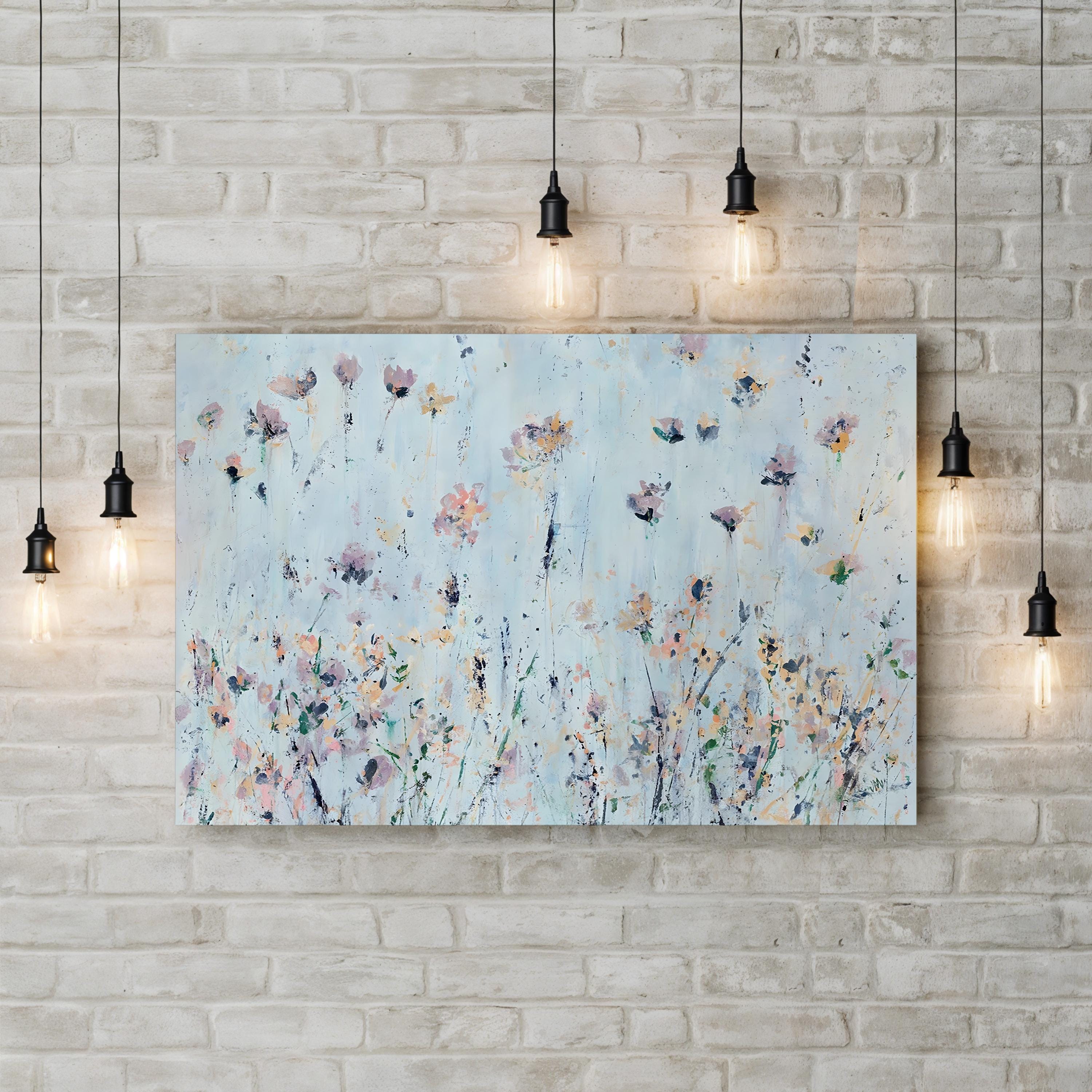 Beachfront Flowers | Contemporary Coastal Floral Wall Art by Jodi Maas