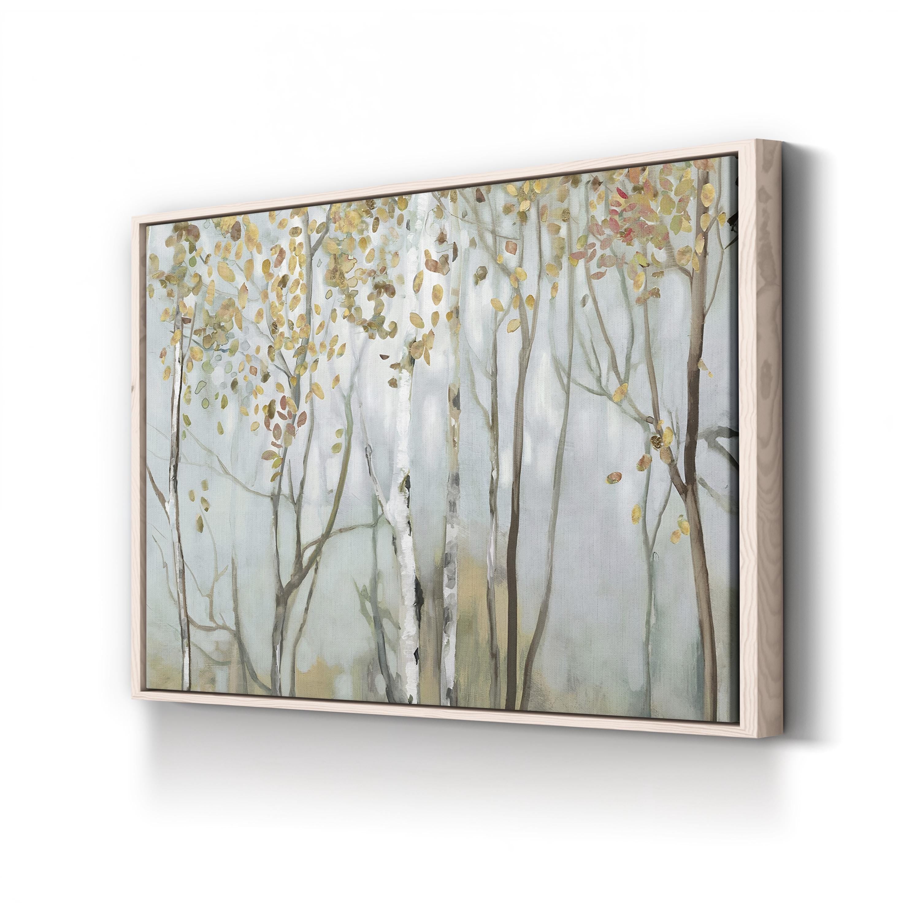 Birch in the Fog II – Allison Pearce Wall Art | Contemporary Misty Forest Canvas Print