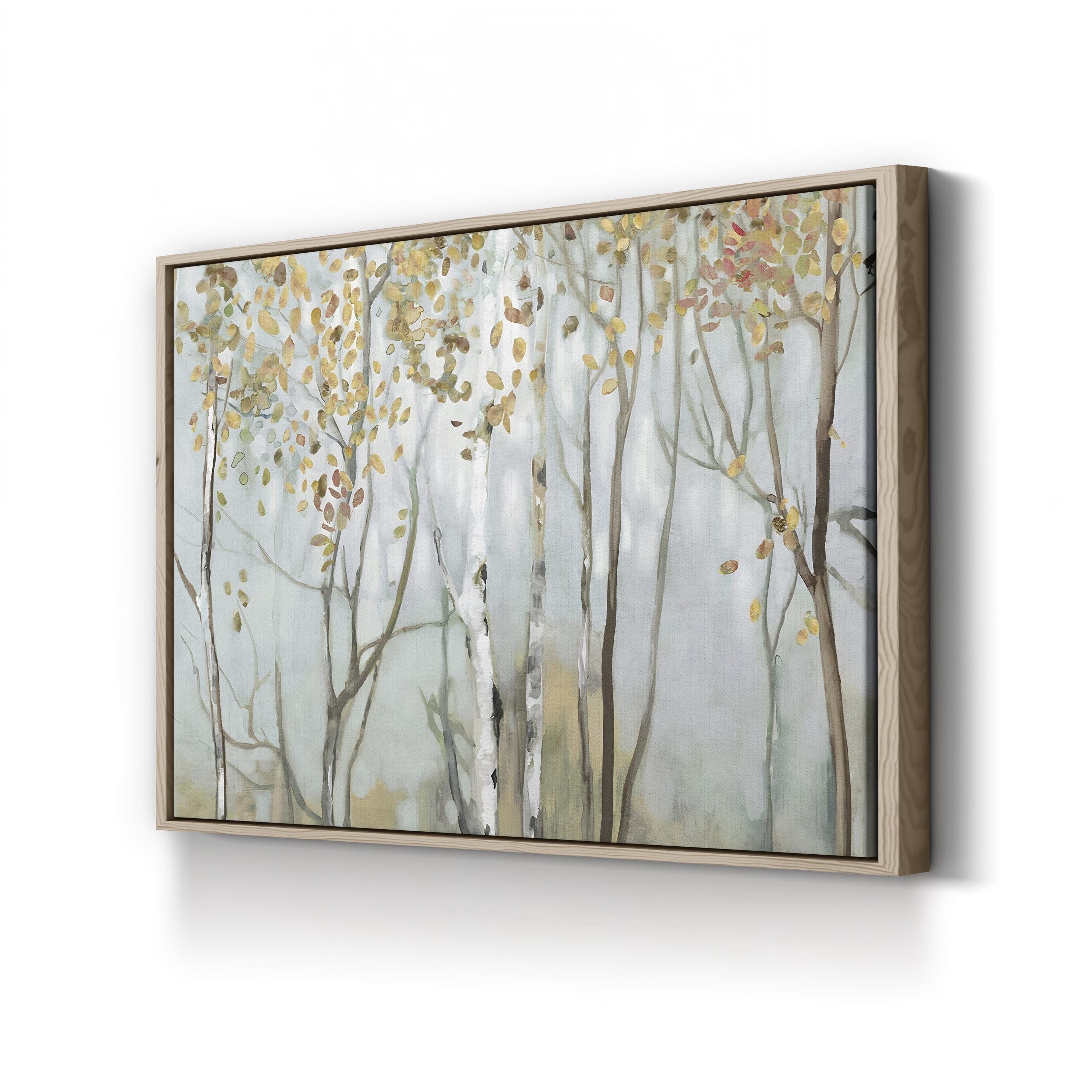 Birch in the Fog II – Allison Pearce Wall Art | Contemporary Misty Forest Canvas Print
