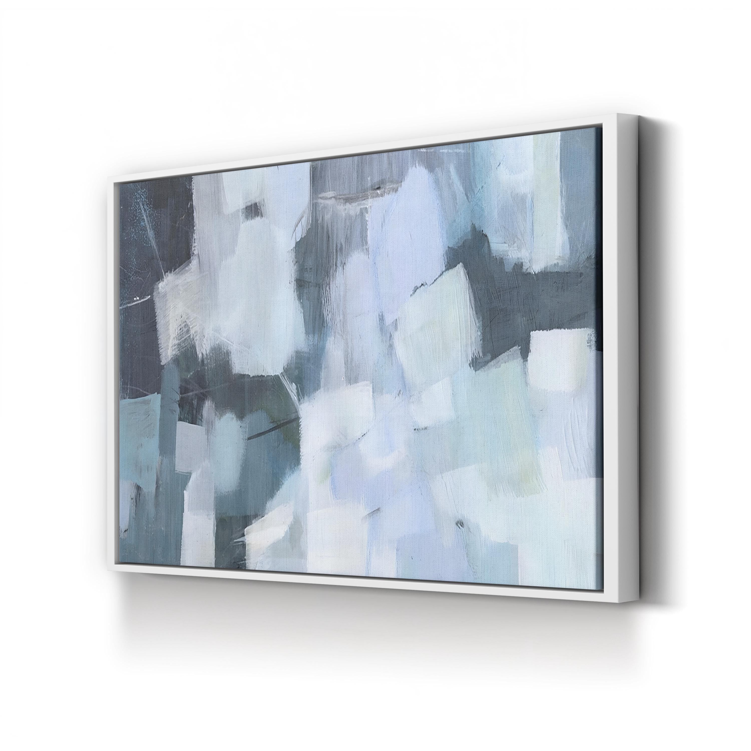 Blue Deluge I Wall Art by Victoria Borges – Contemporary Abstract Painting Print