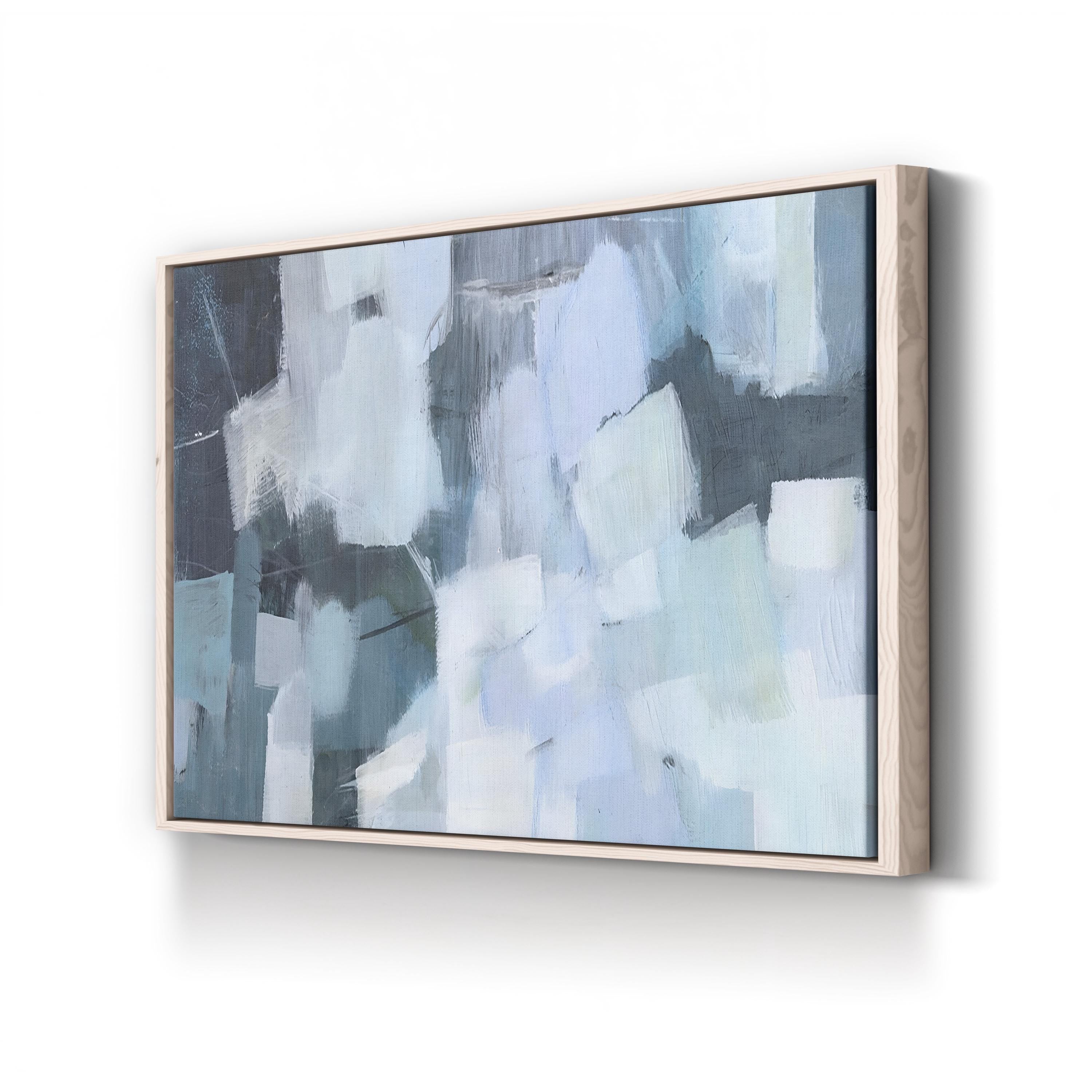 Blue Deluge I Wall Art by Victoria Borges – Contemporary Abstract Painting Print