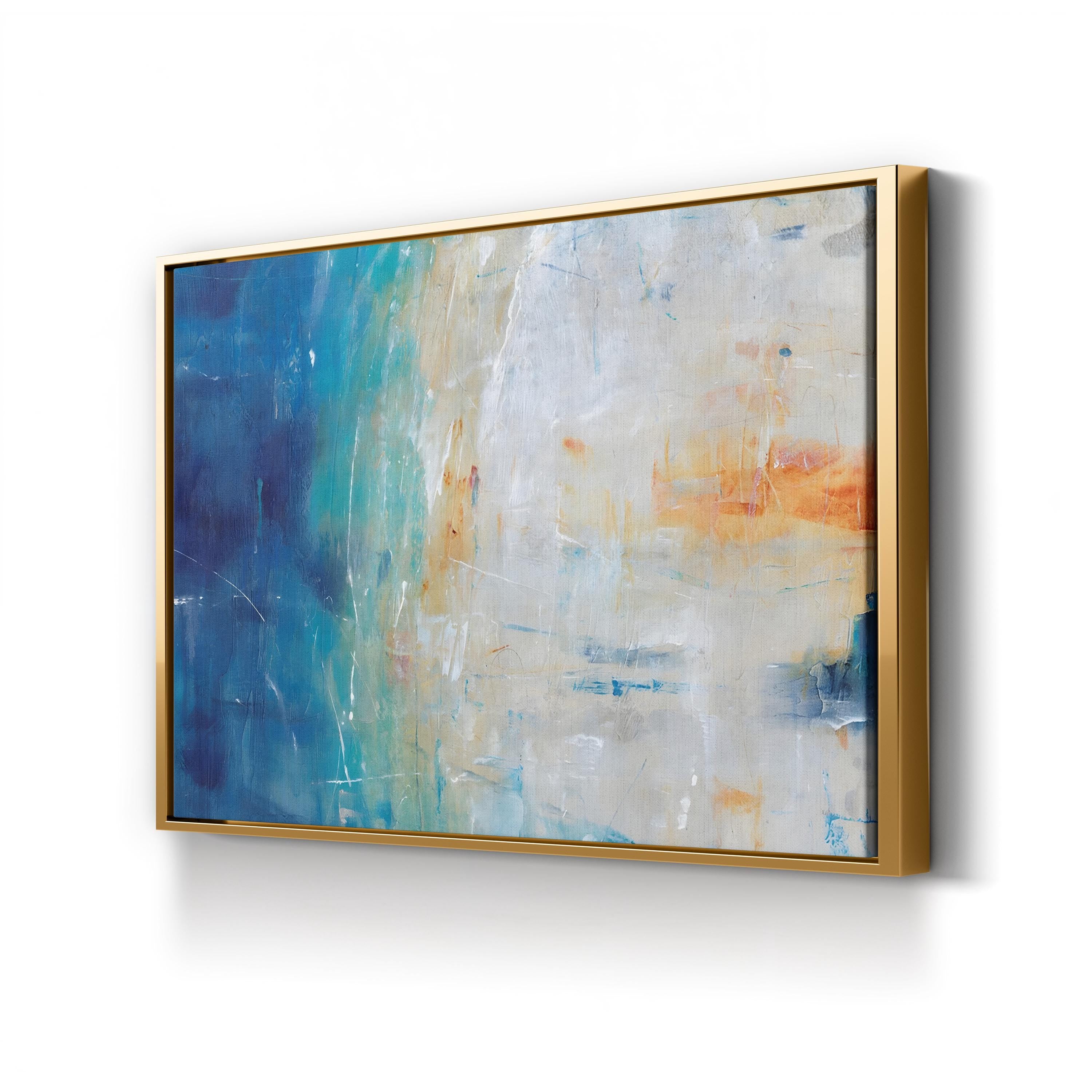 Blue Grotto II Wall Art by Tim O’Toole | Contemporary Abstract Coastal Landscape Canvas Print