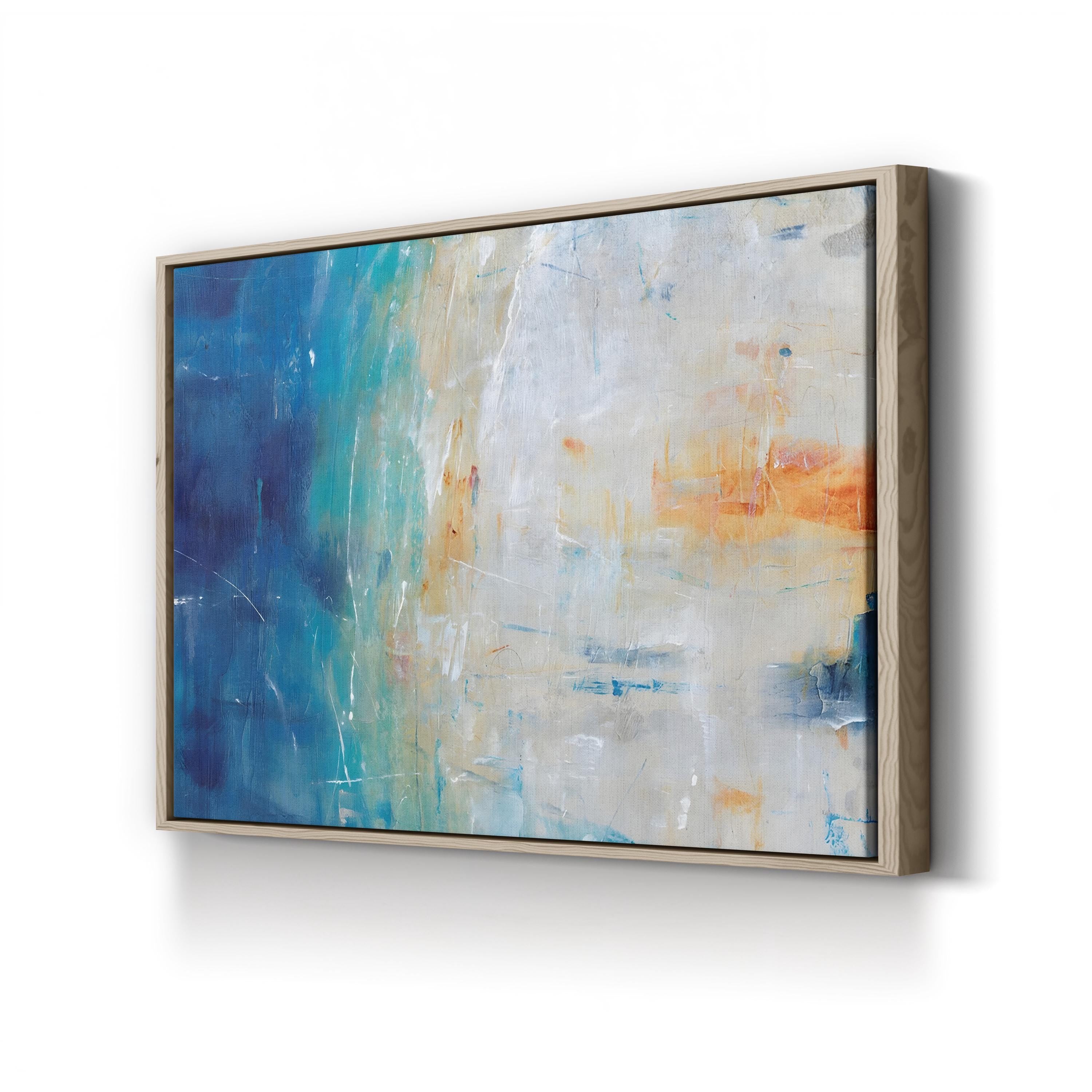 Blue Grotto II Wall Art by Tim O’Toole | Contemporary Abstract Coastal Landscape Canvas Print