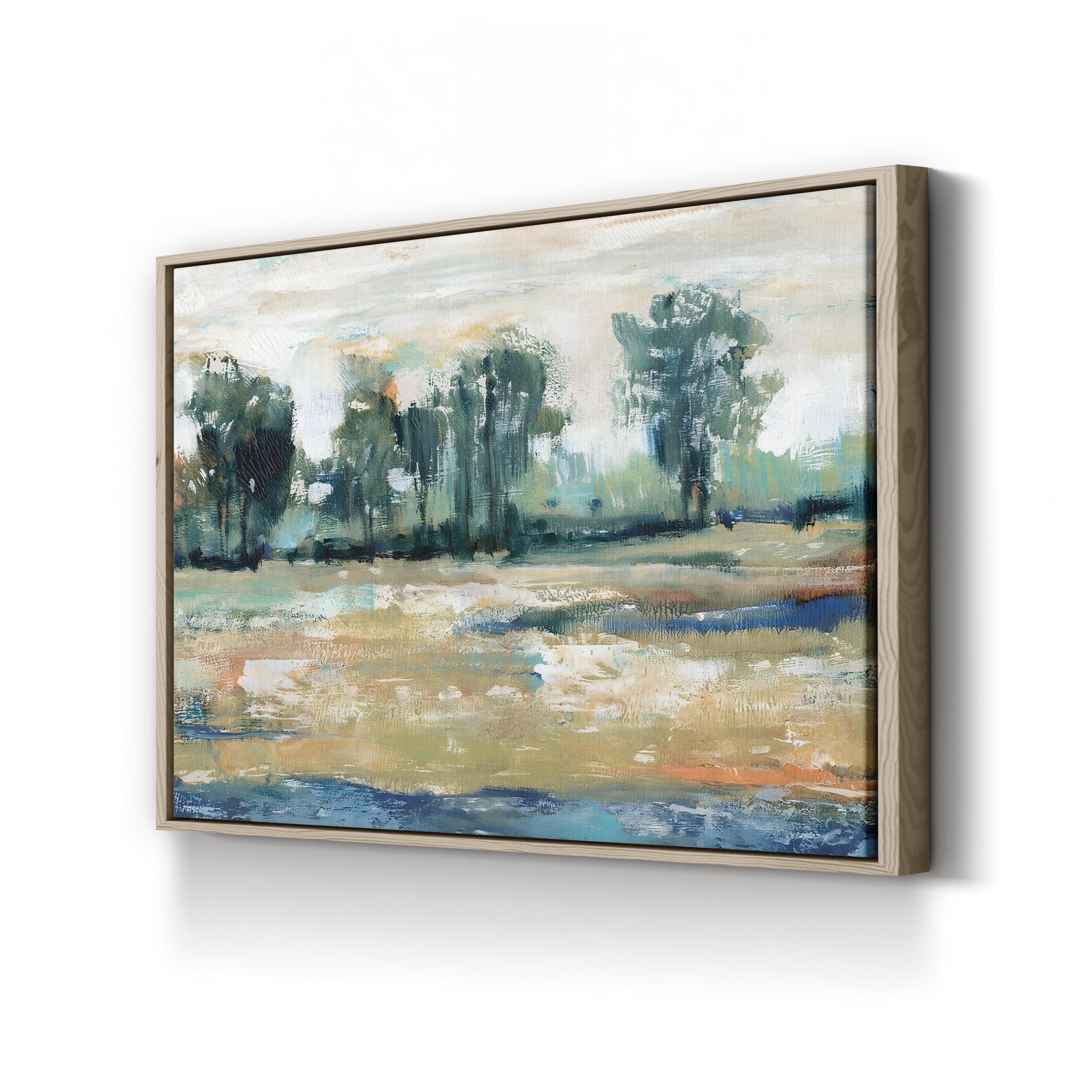 Blue Shade I Wall Art by Tim O'Toole | Abstract Blue and Green Contemporary Canvas