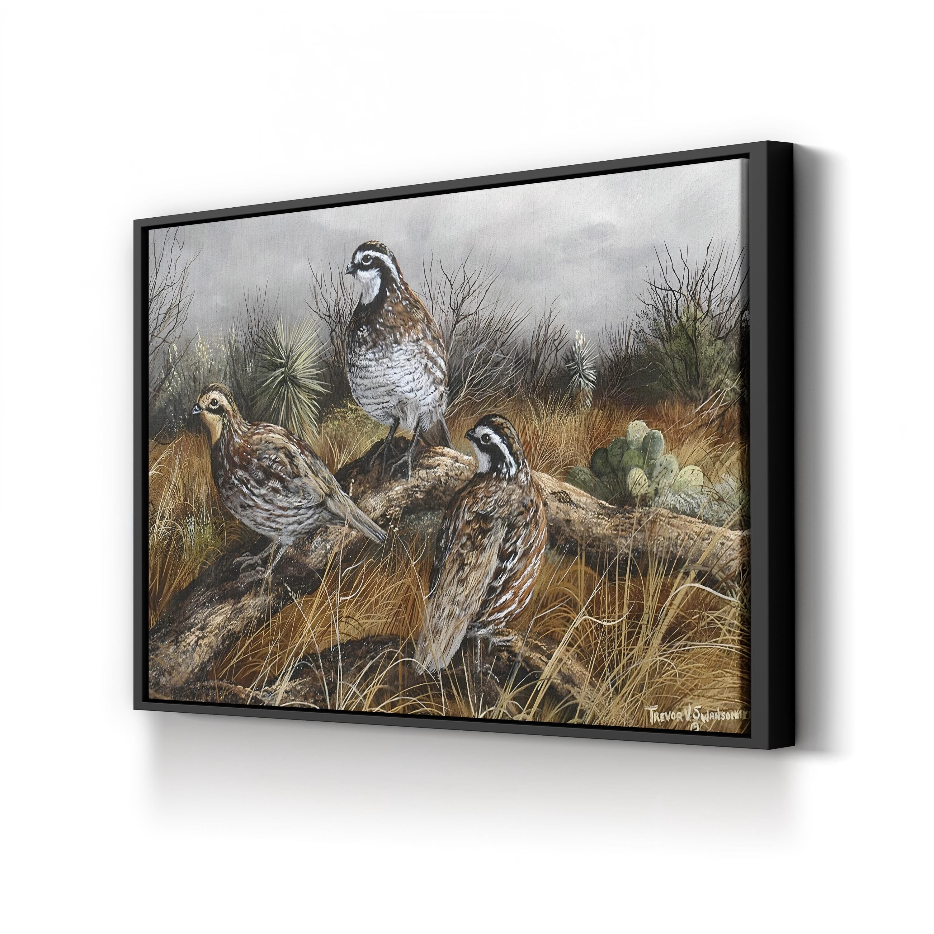 Bobwhite Trio II Wall Art by Trevor V. Swanson