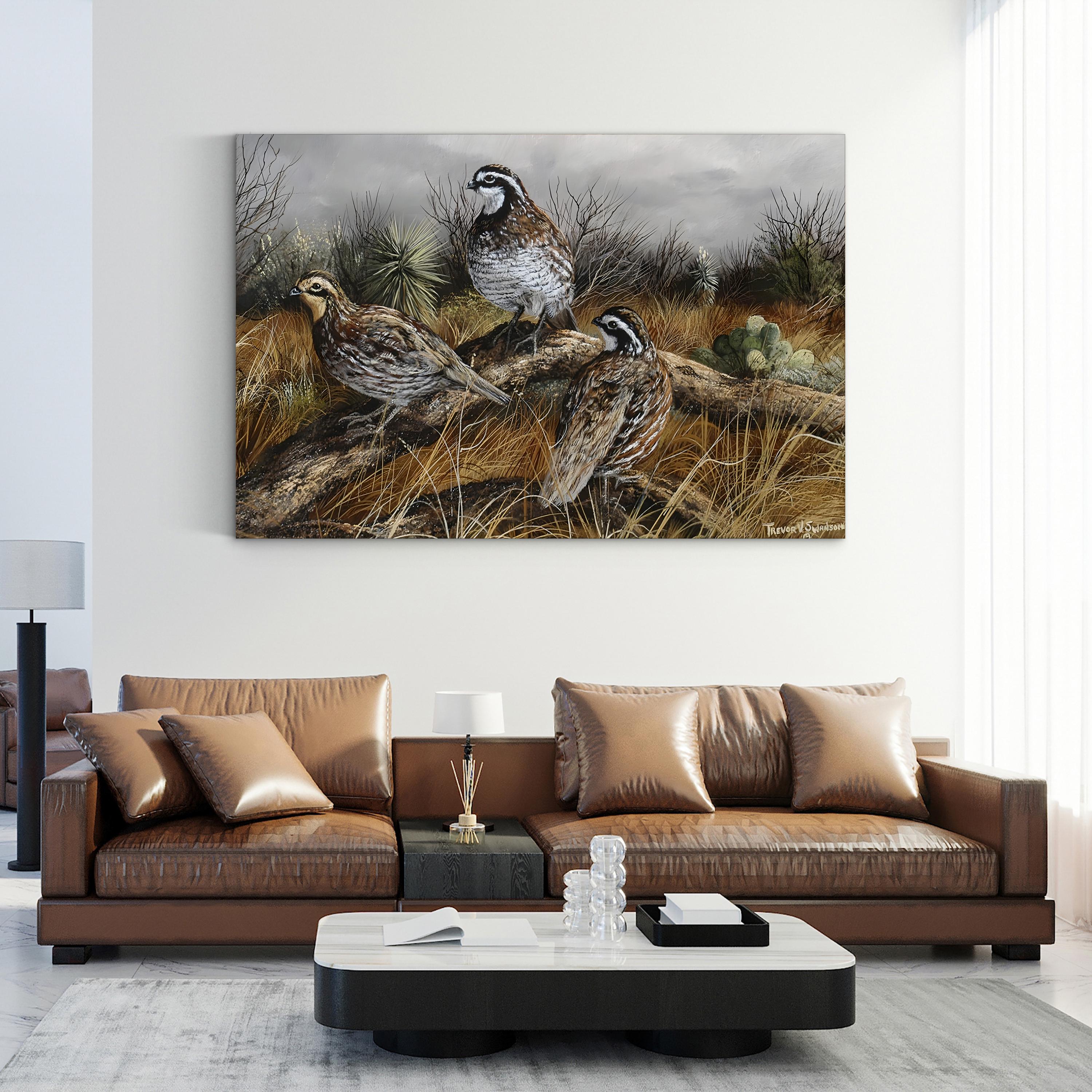 Bobwhite Trio II Wall Art by Trevor V. Swanson