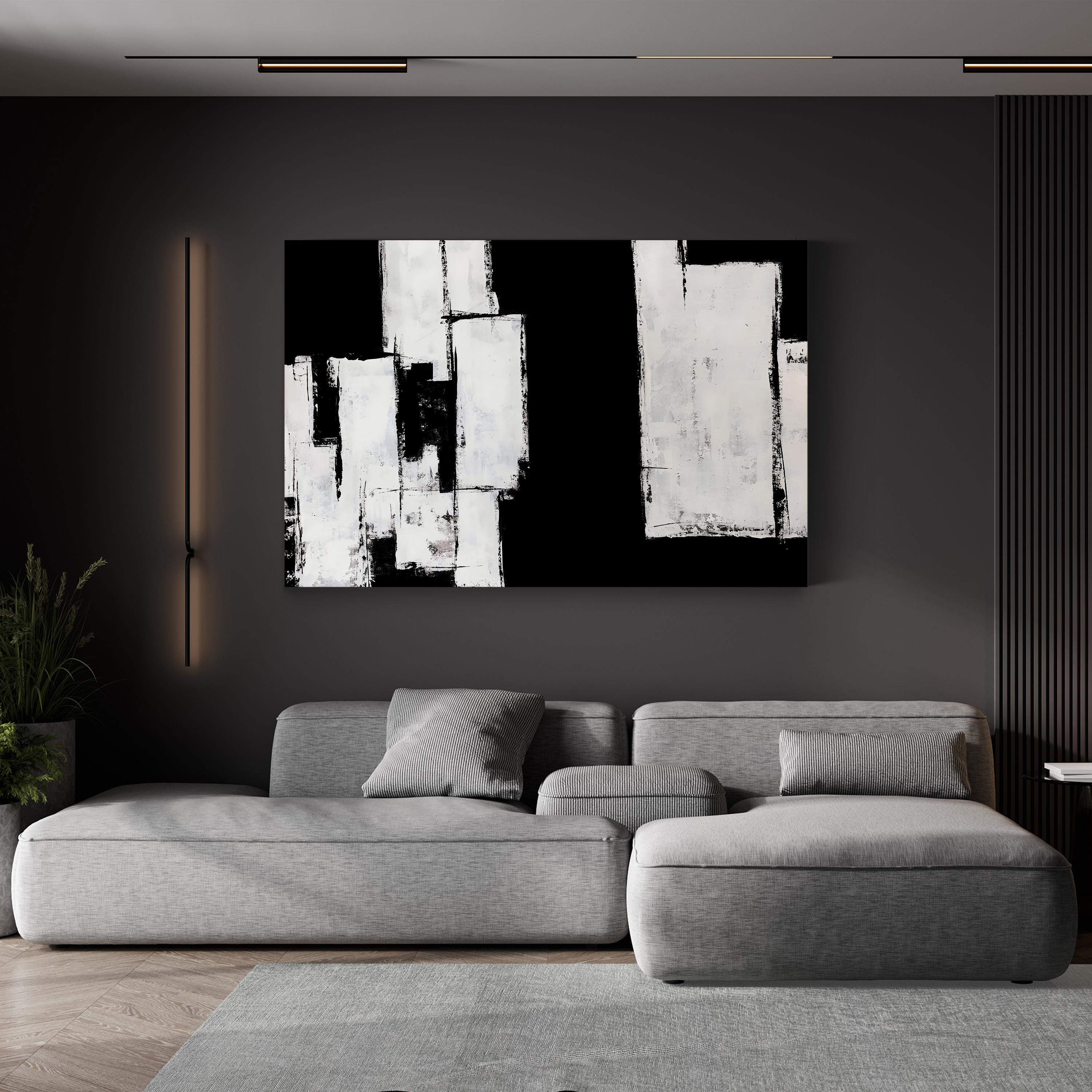 Break Down by Brent Abe canvas print in Gallery Canvas, displayed in a dark room