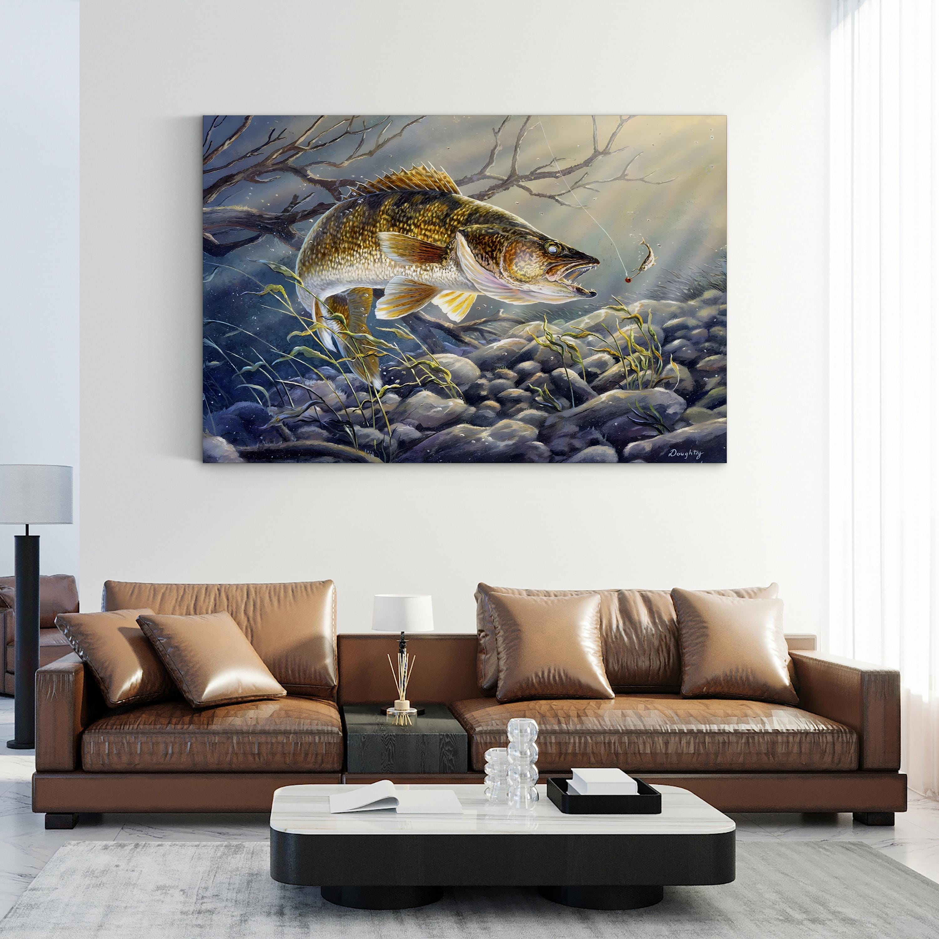 Break Line Walleye – Terry Doughty Wall Art | Wildlife Canvas Print