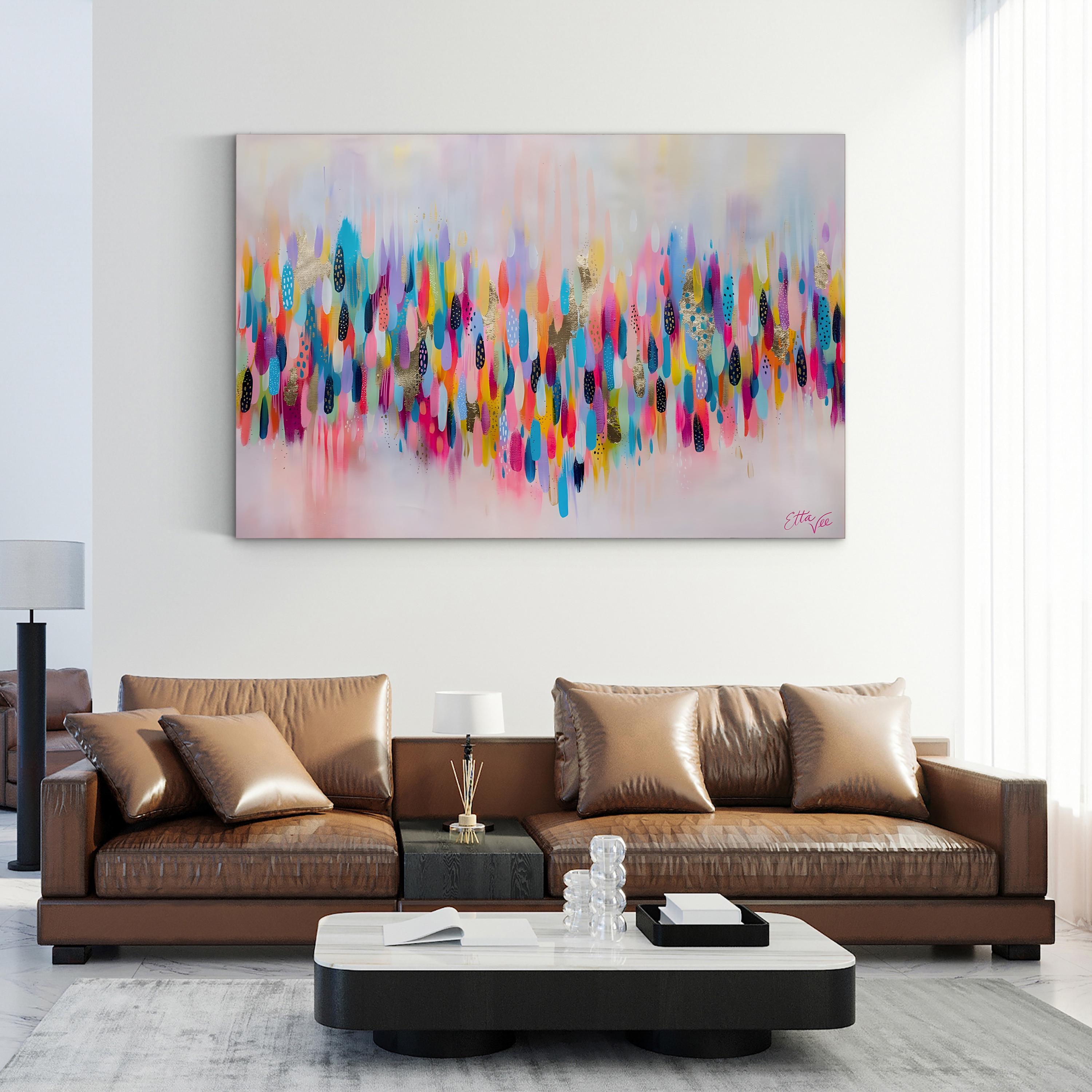 Brushstroke 109 Wall Art by EttaVee Art | Contemporary Colorful Abstract Canvas