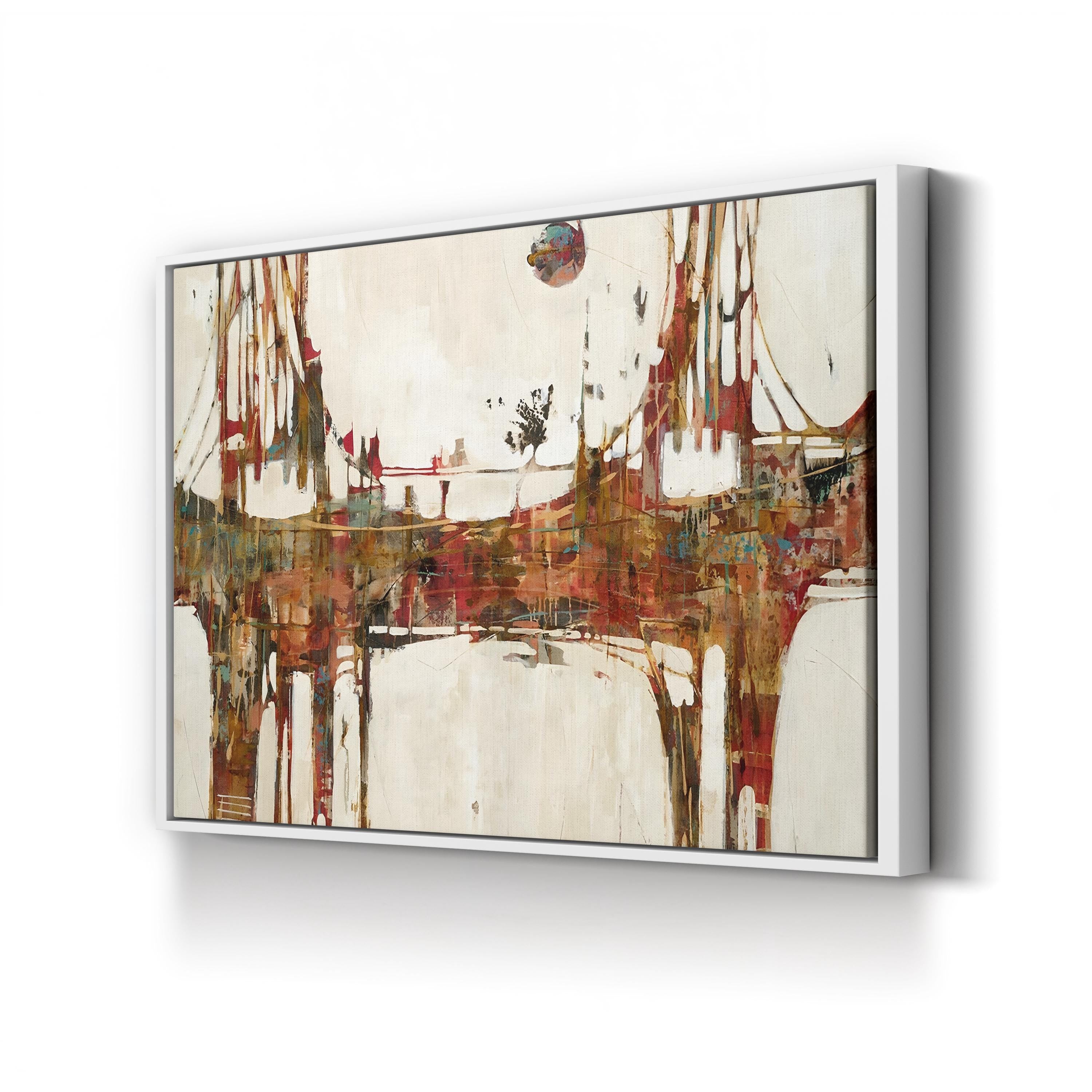 Building Bridges Wall Art by Liz Jardine | Abstract Landscape Canvas