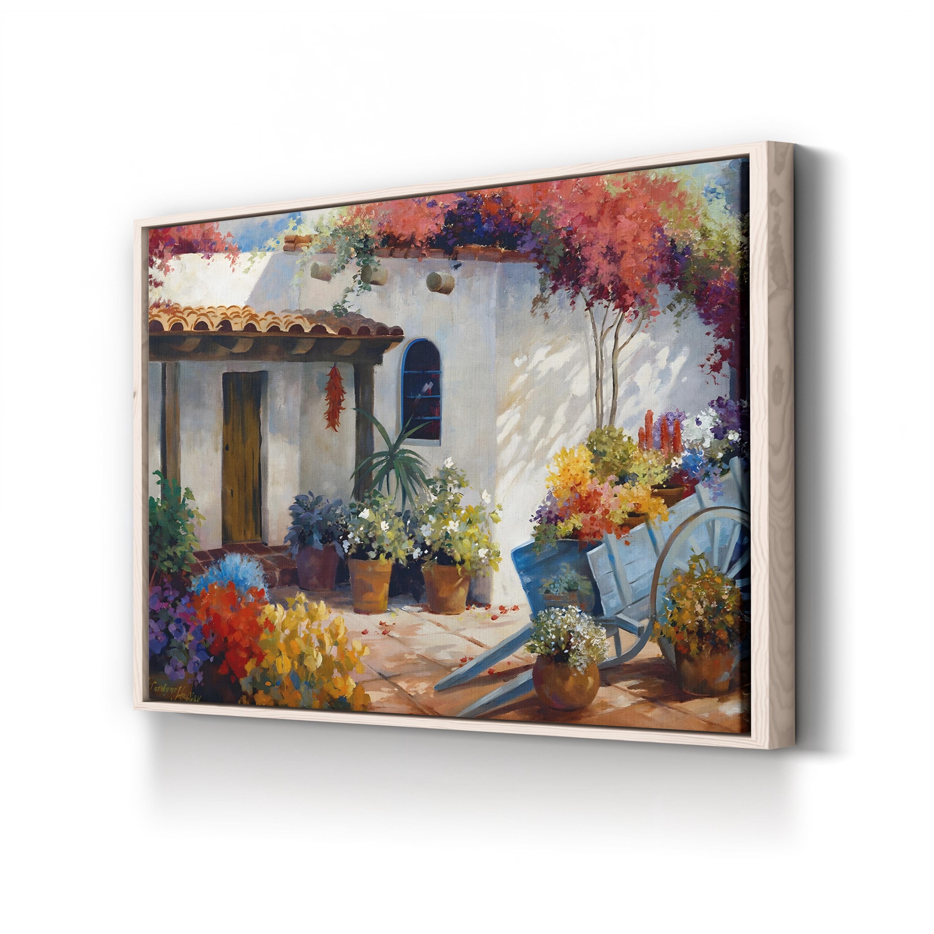 Casa Paloma Canvas Art: Boho Landscape Print, Earthy Tones