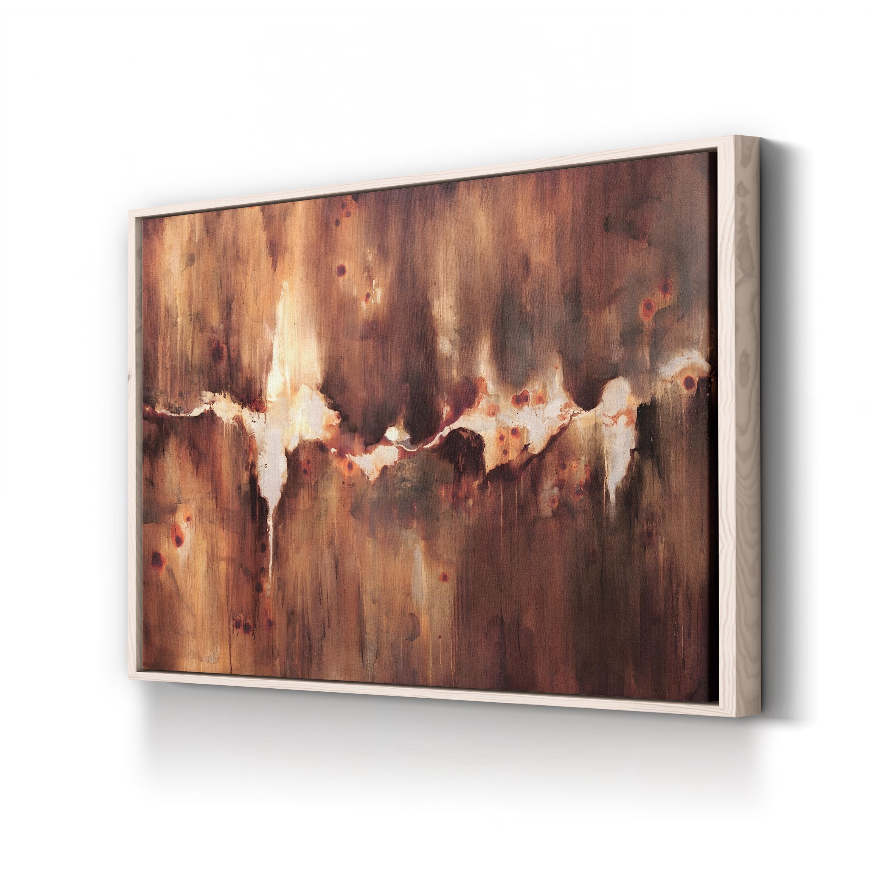 Rustic Patina Composition Cast Iron Wall Sconce Abstract Print