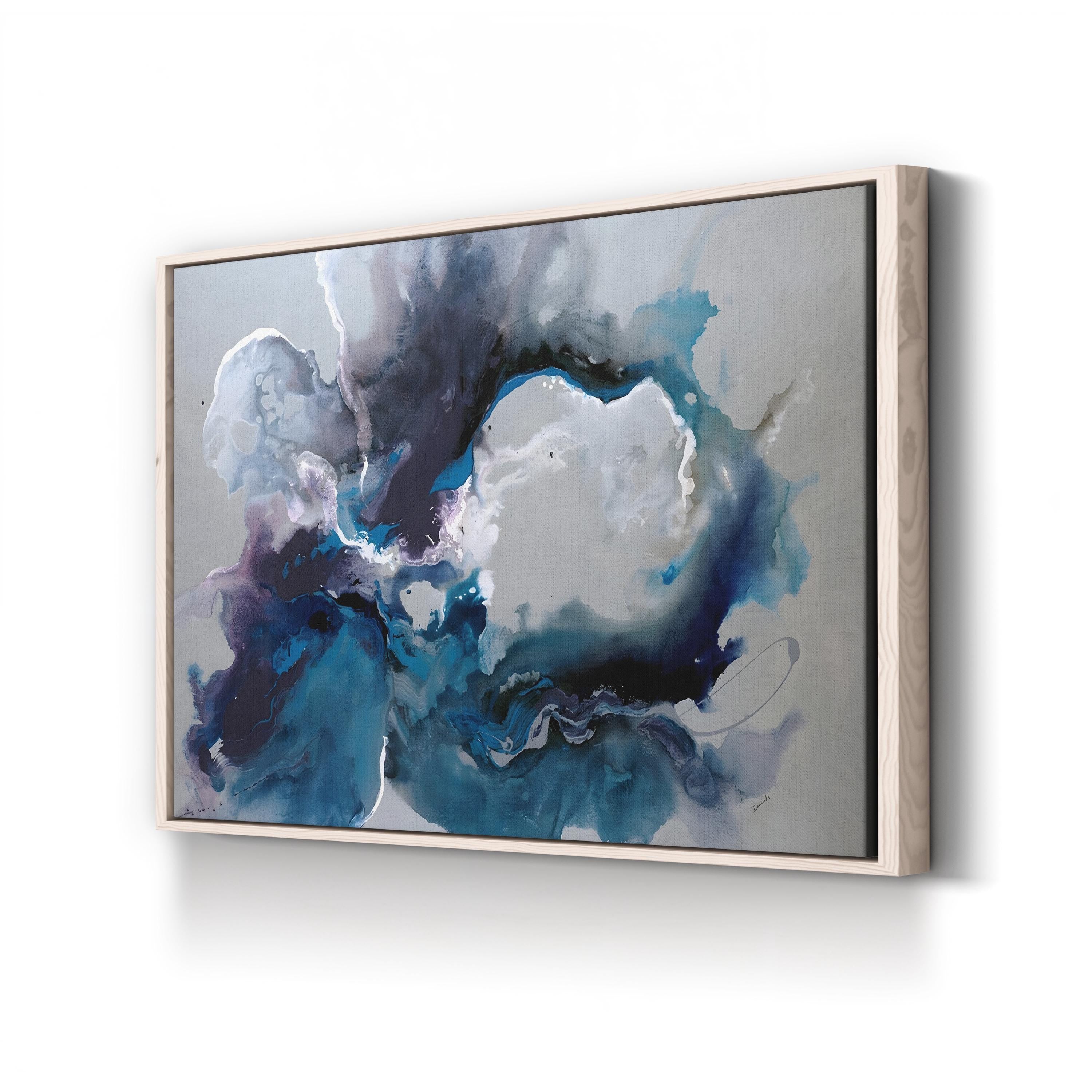 Cerulean Waters Wall Art by Sydney Edmunds | Contemporary Coastal Abstract Canvas