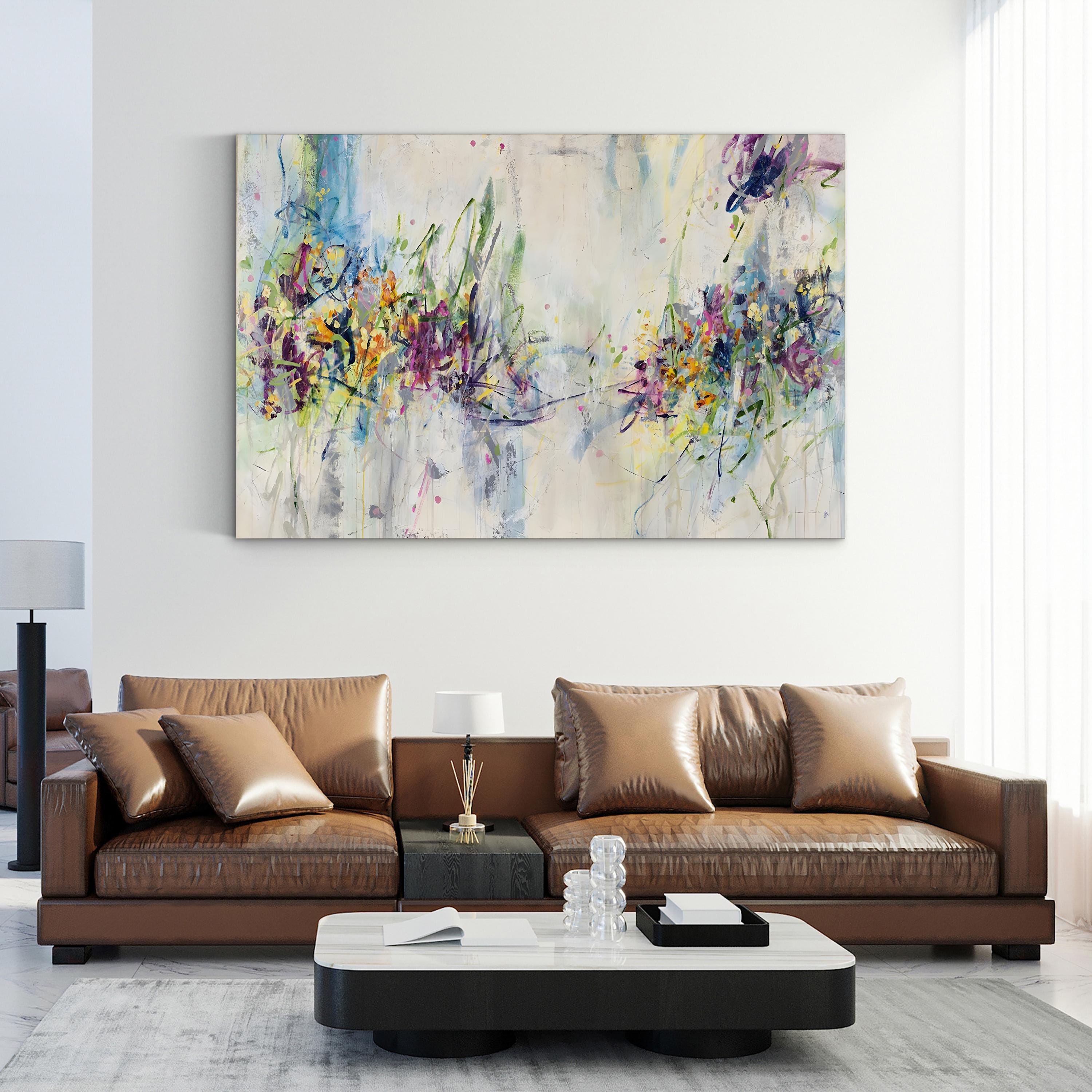 Chamomile Cocktail Wall Art by Jodi Maas – Contemporary Abstract Floral Canvas