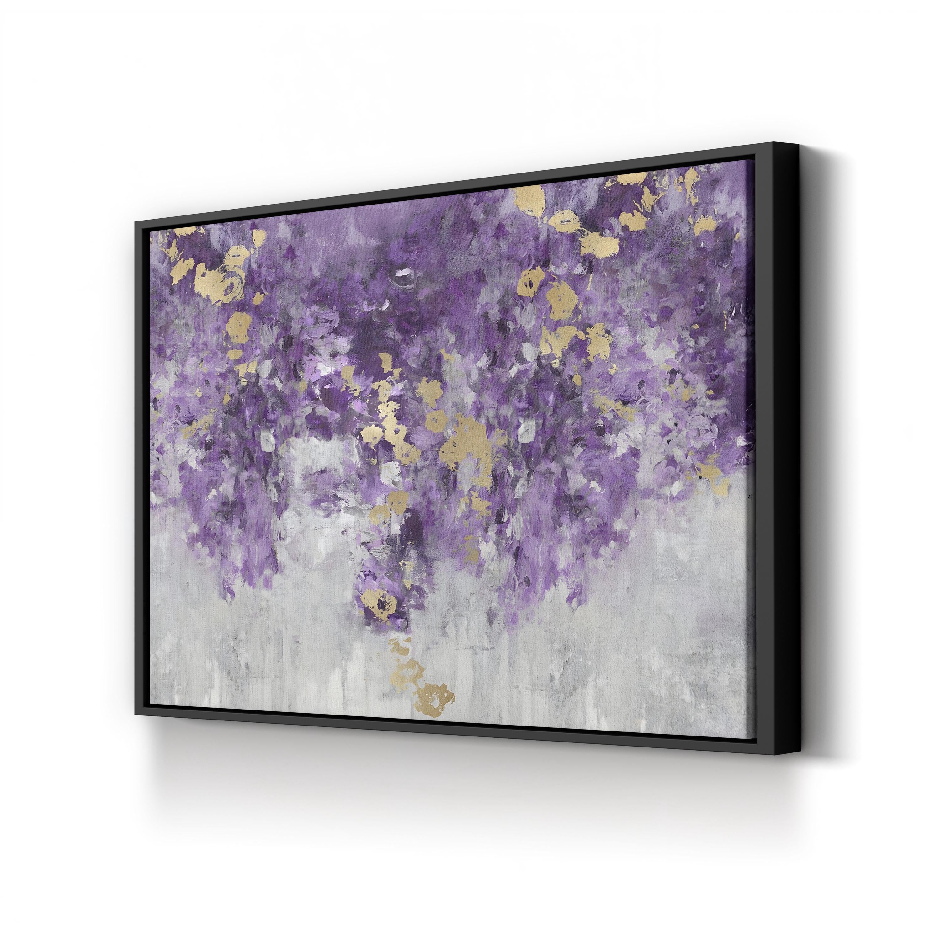Charmed Purple Wall Art – Contemporary Abstract Floral Artwork