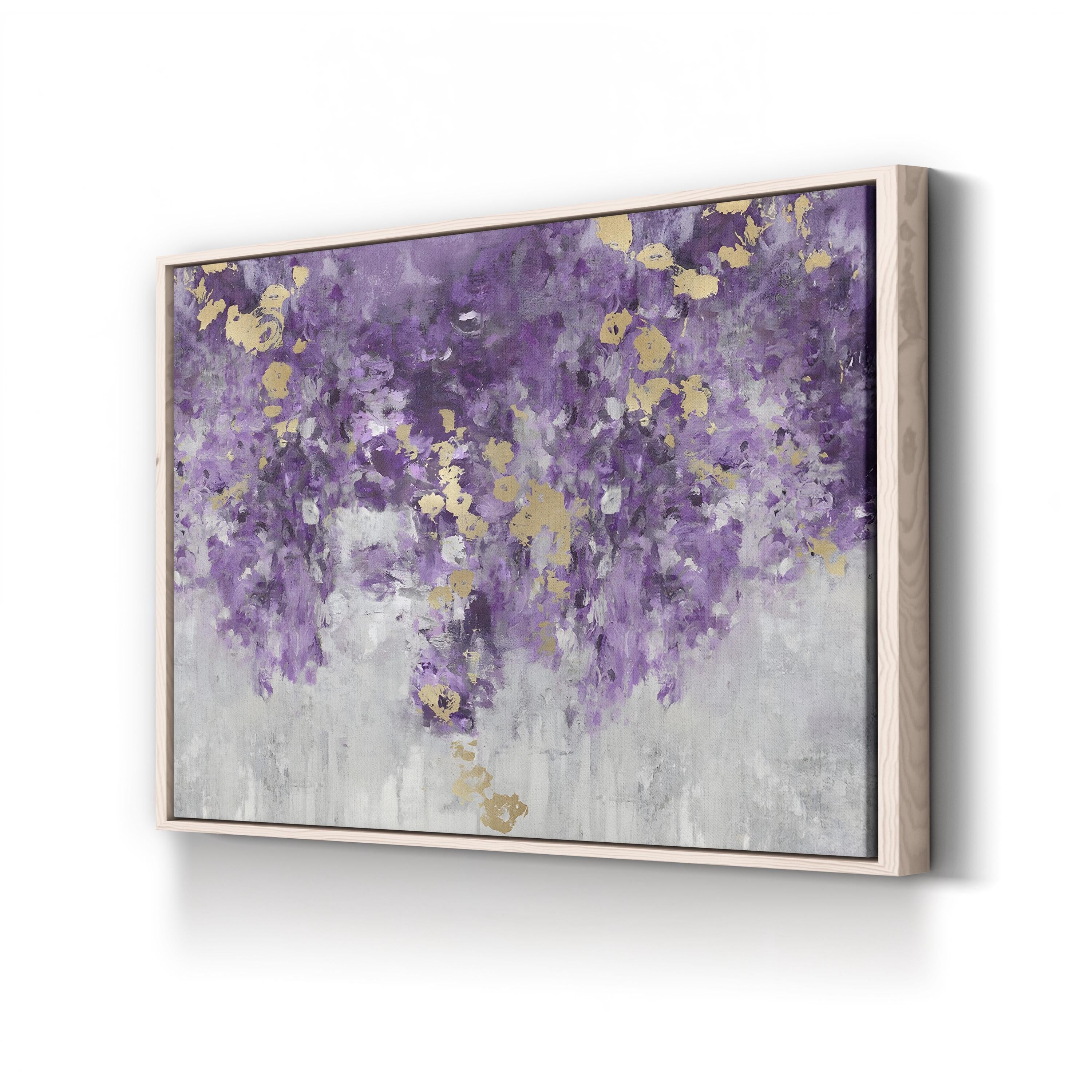 Charmed Purple Wall Art – Contemporary Abstract Floral Artwork