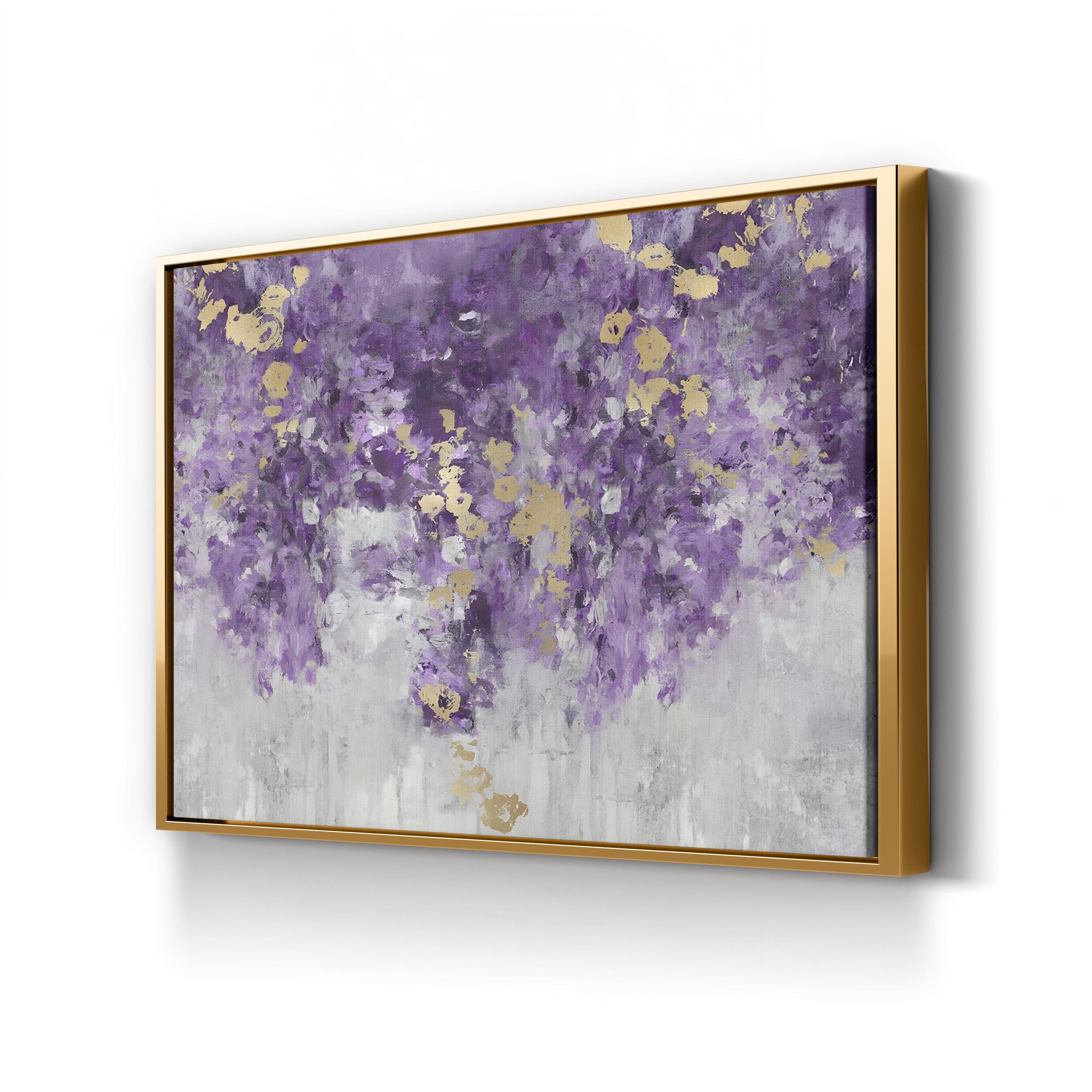Charmed Purple Wall Art – Contemporary Abstract Floral Artwork