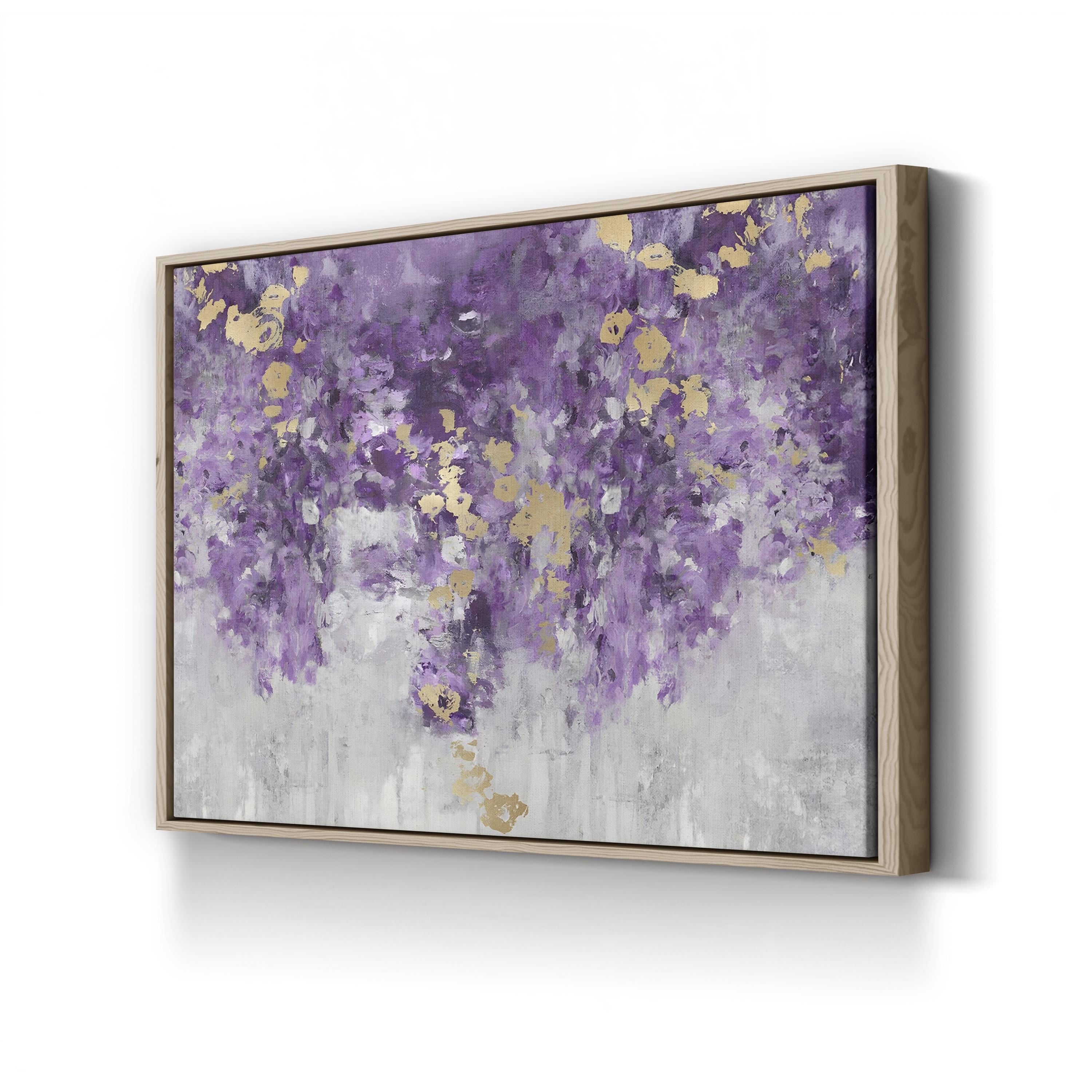 Charmed Purple Wall Art – Contemporary Abstract Floral Artwork
