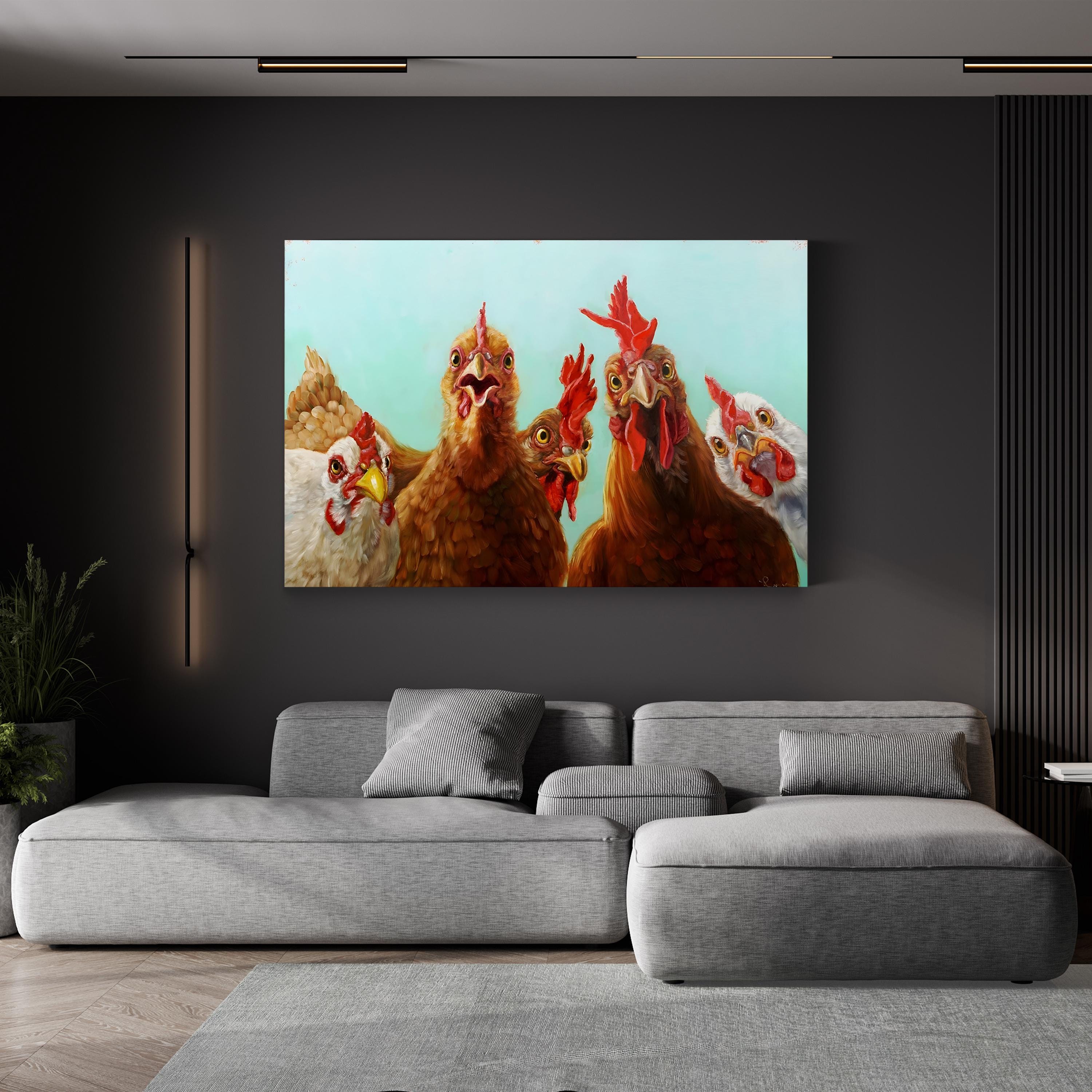 Chicken for Dinner Wall Art by Lucia Heffernan