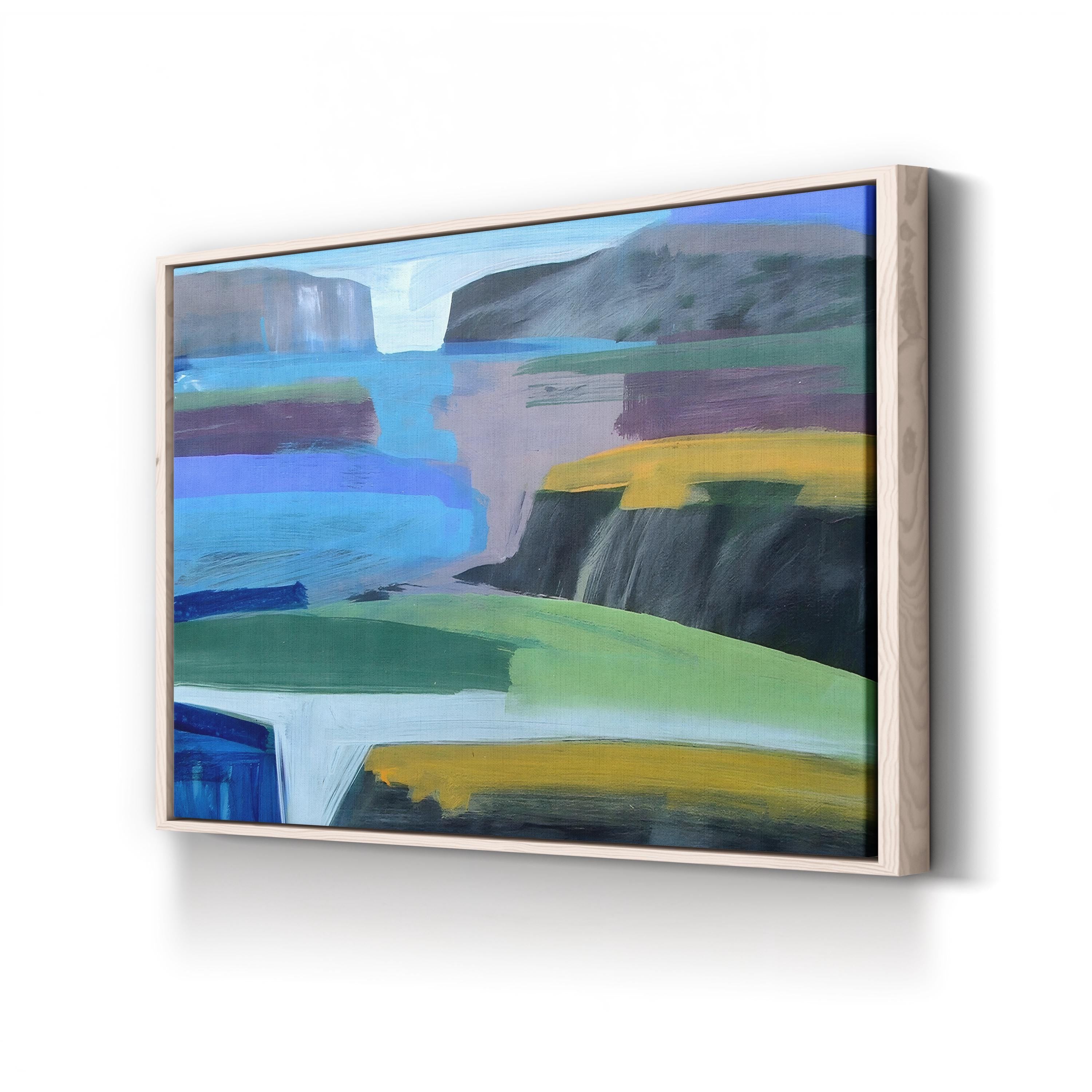 Coast Wall Art by Paul Powis | Contemporary Coastal Abstract Landscape Canvas Print