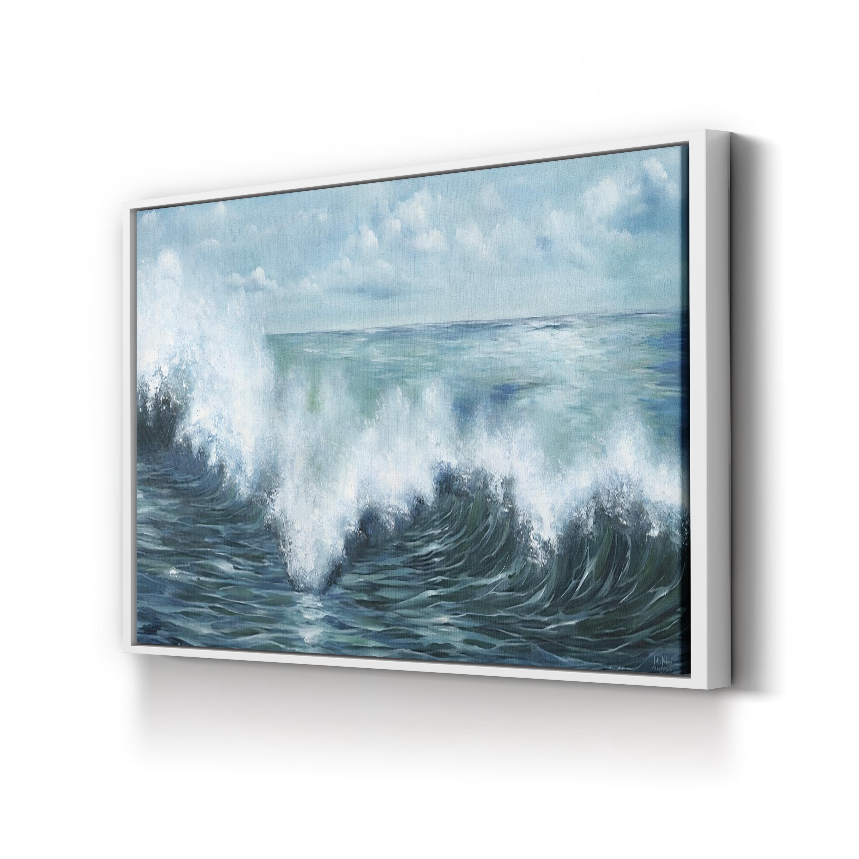 Coastal Waves Contemporary Ocean Wall Art by Art Atelier Alliance