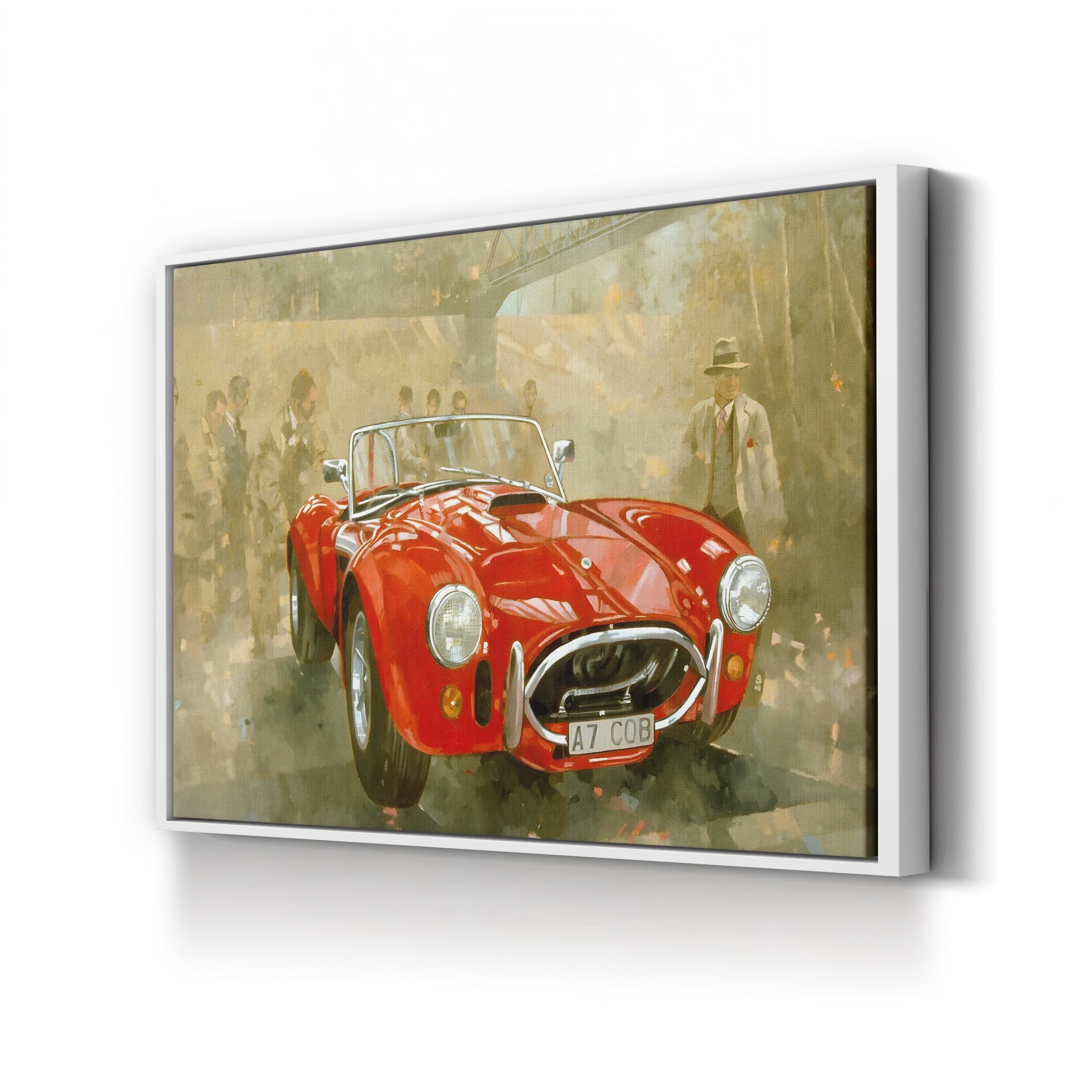 Cobra at Brooklands Vintage Sports Car Wall Art by Peter Miller