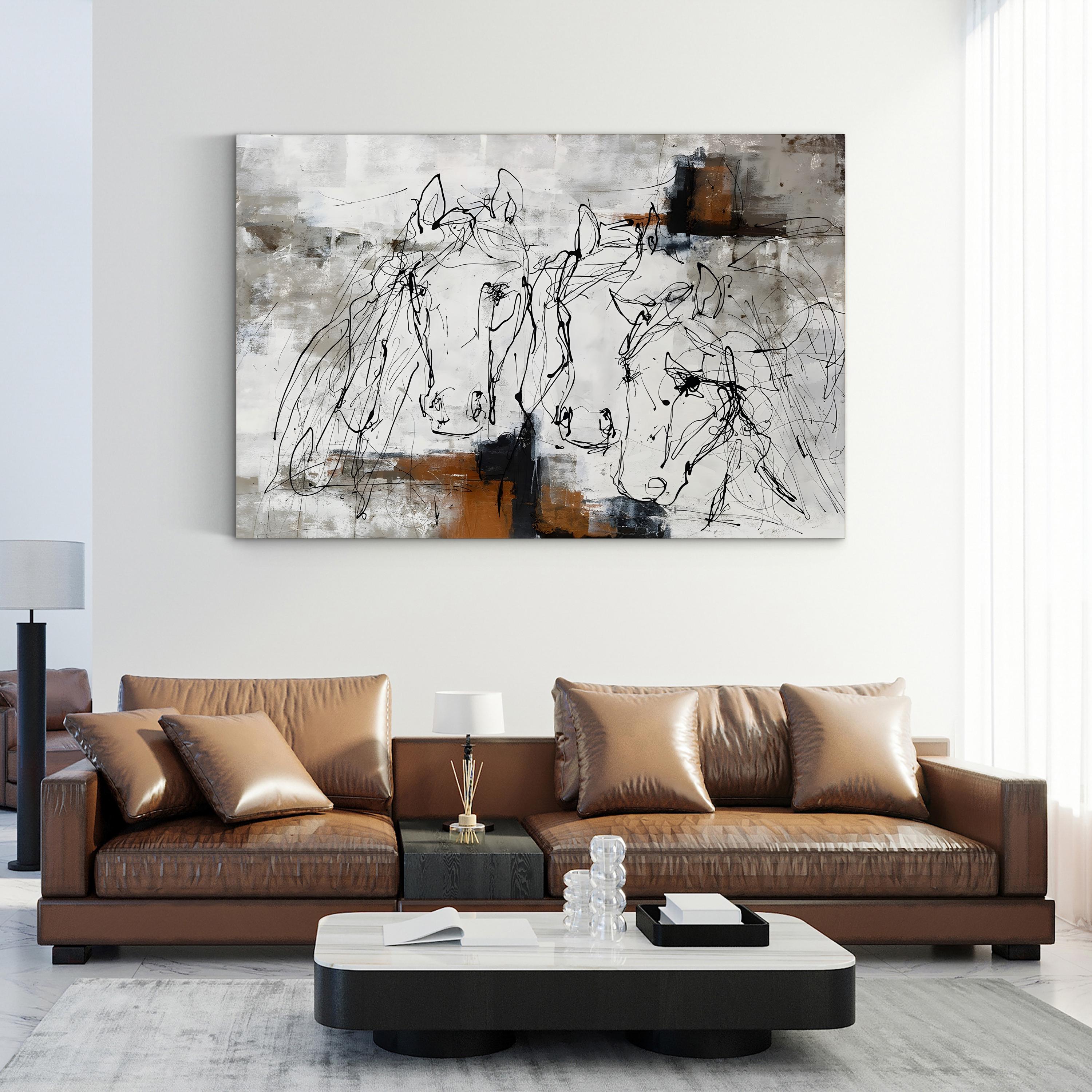 Abstract Contour Horse II Wall Art by STA Studio