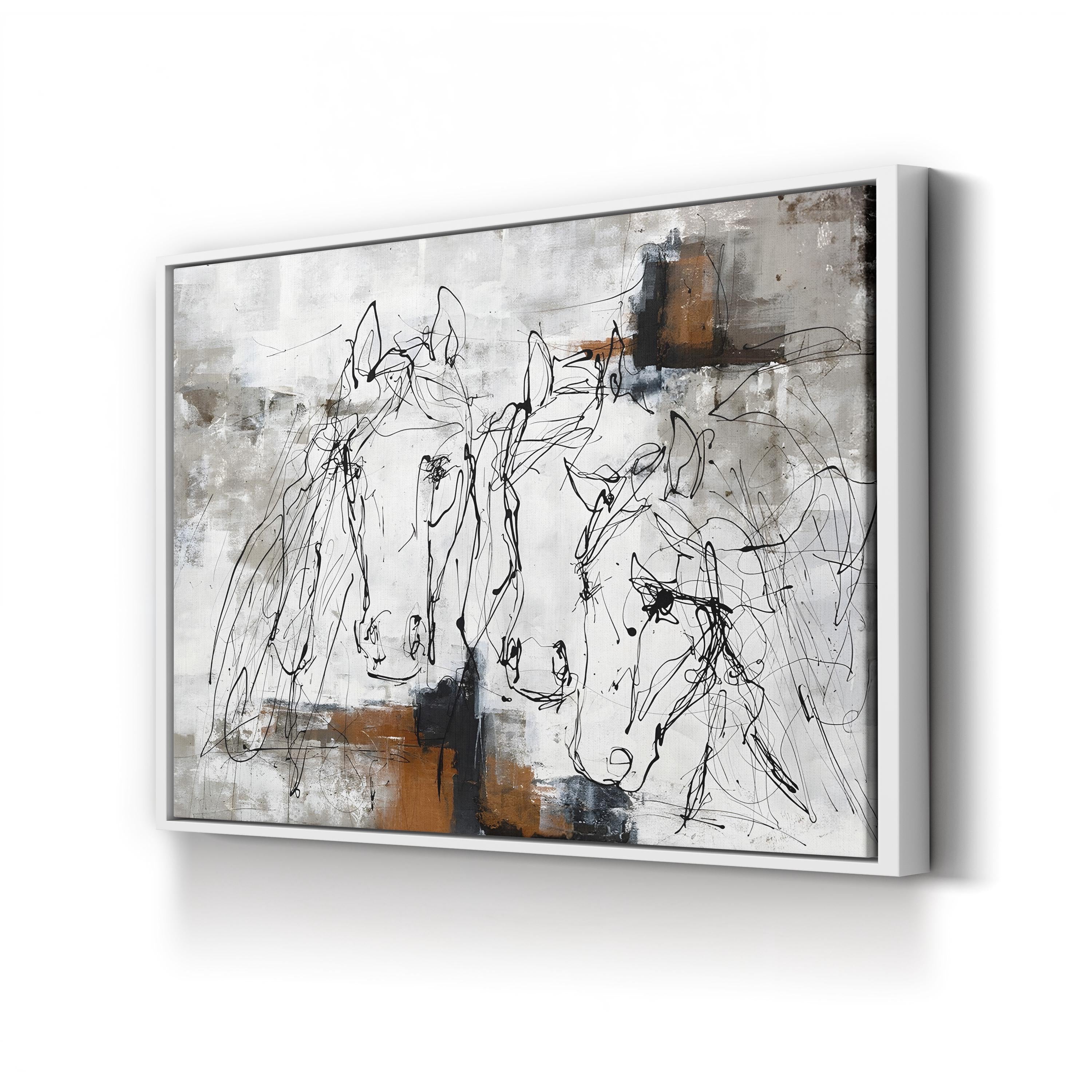 Abstract Contour Horse II Wall Art by STA Studio