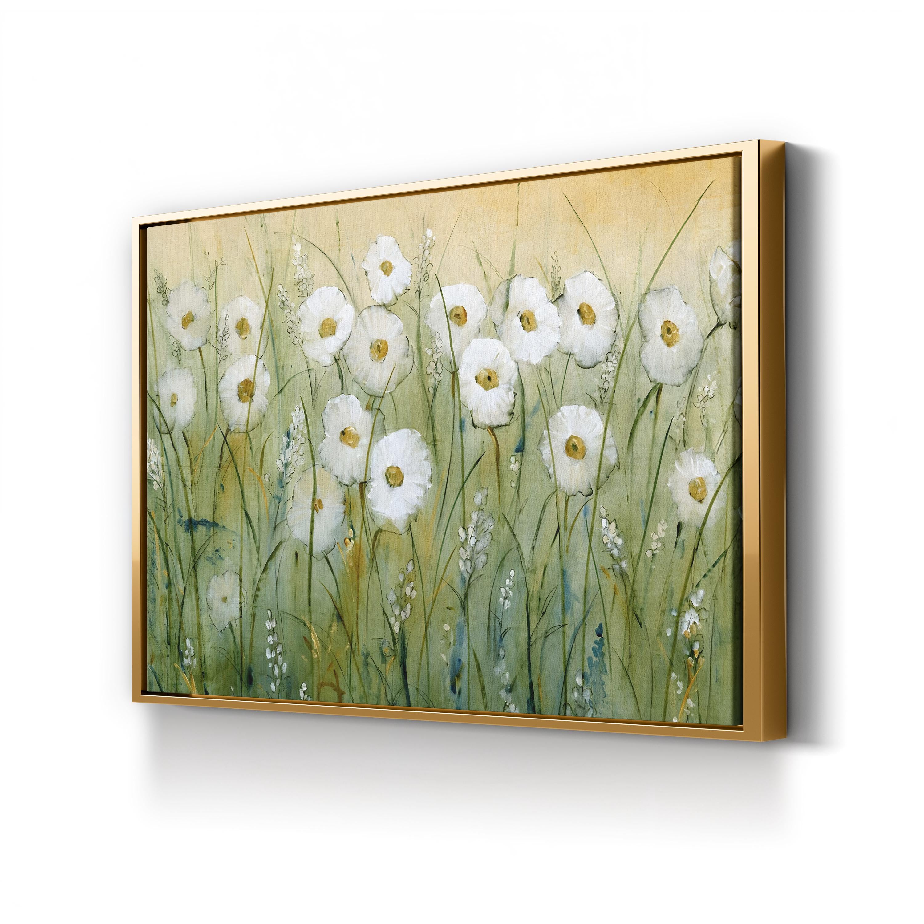 Daisy Spring I Wall Art by Tim O’Toole – Bright Floral Meadow Canvas