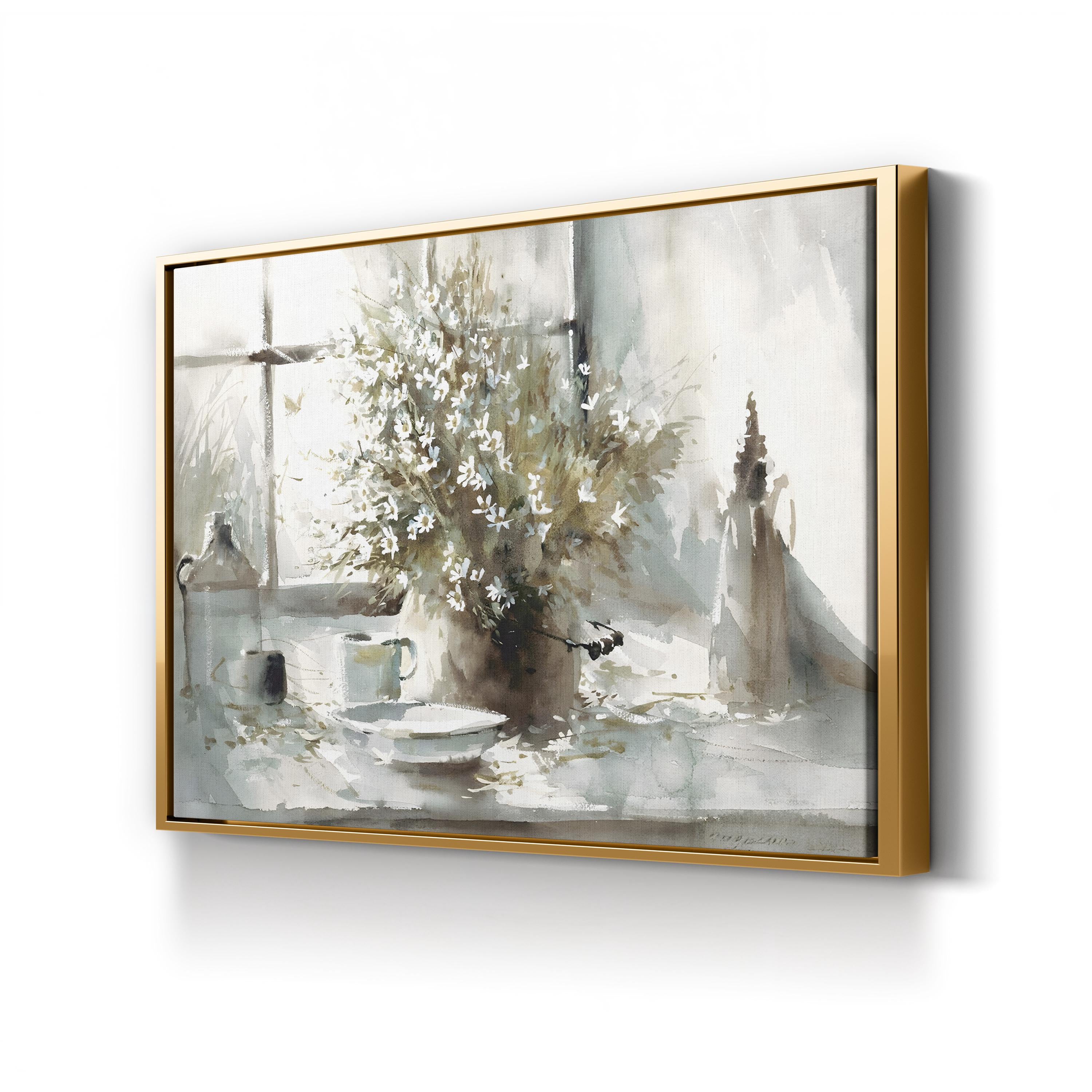 Daisy Still Life Wall Art by George Bjorkland – Elegant Floral Interior Canvas