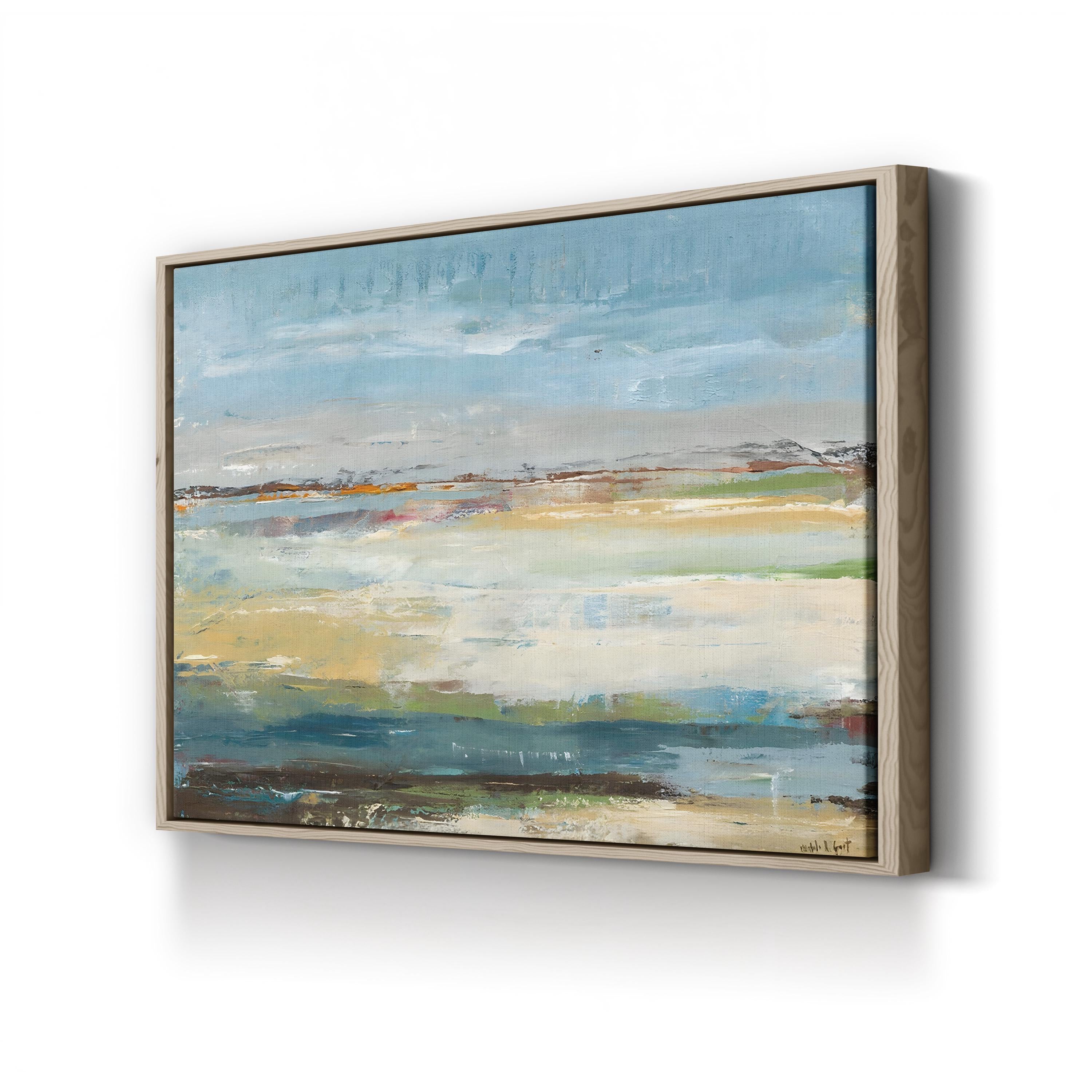 Day at the Beach I Wall Art by Michele Gort | Contemporary Coastal Seascape Canvas Print