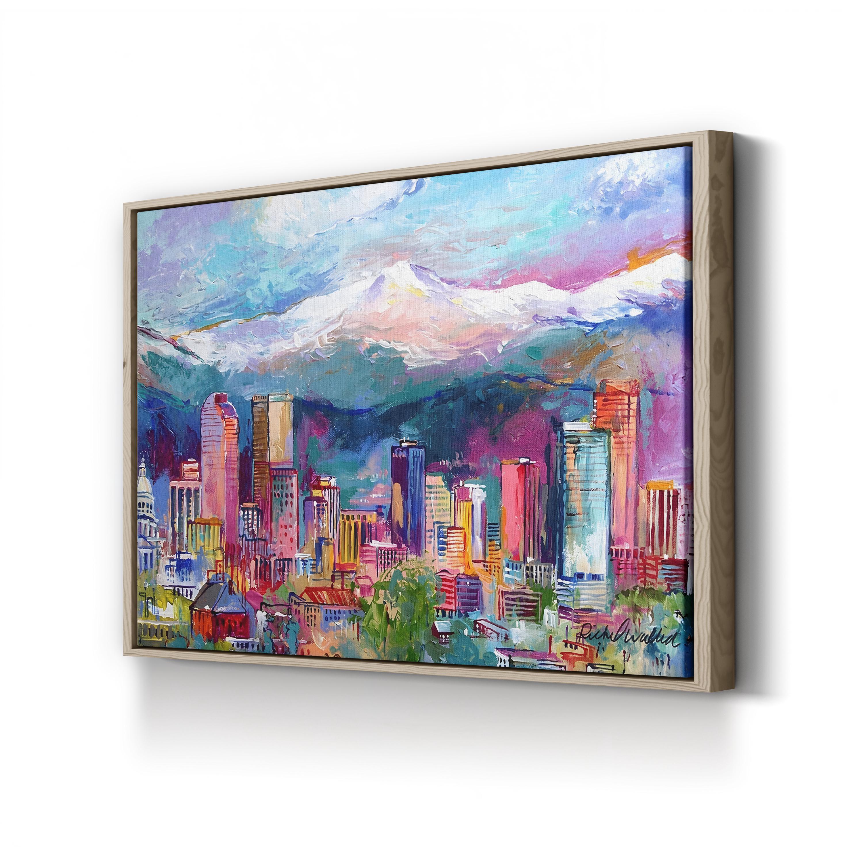 Cityscape with Rocky Mountains in Denver, Colorado by Richard Wallich