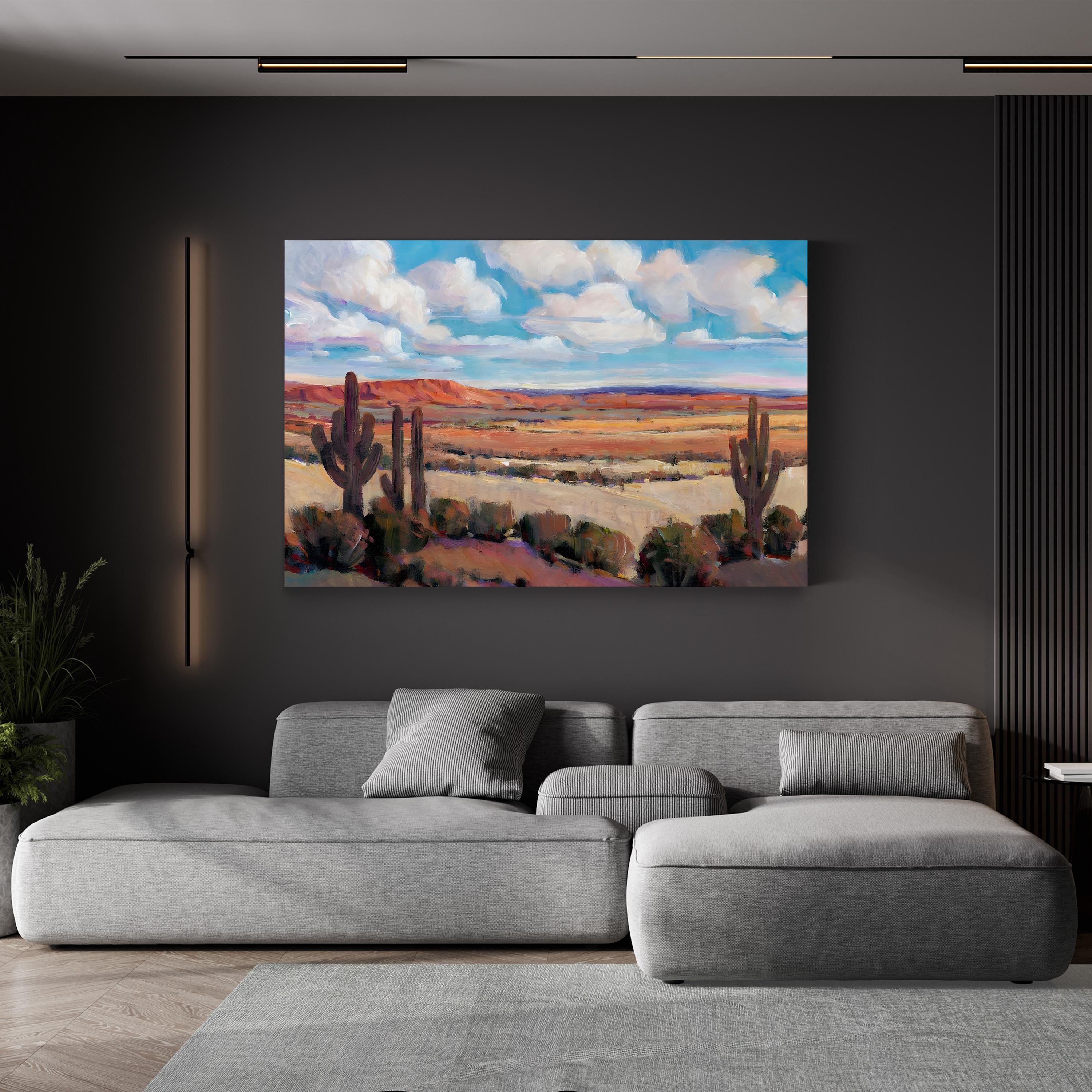 Desert Heat I Wall Art – Contemporary Southwestern Desert Landscape by Tim O’Toole