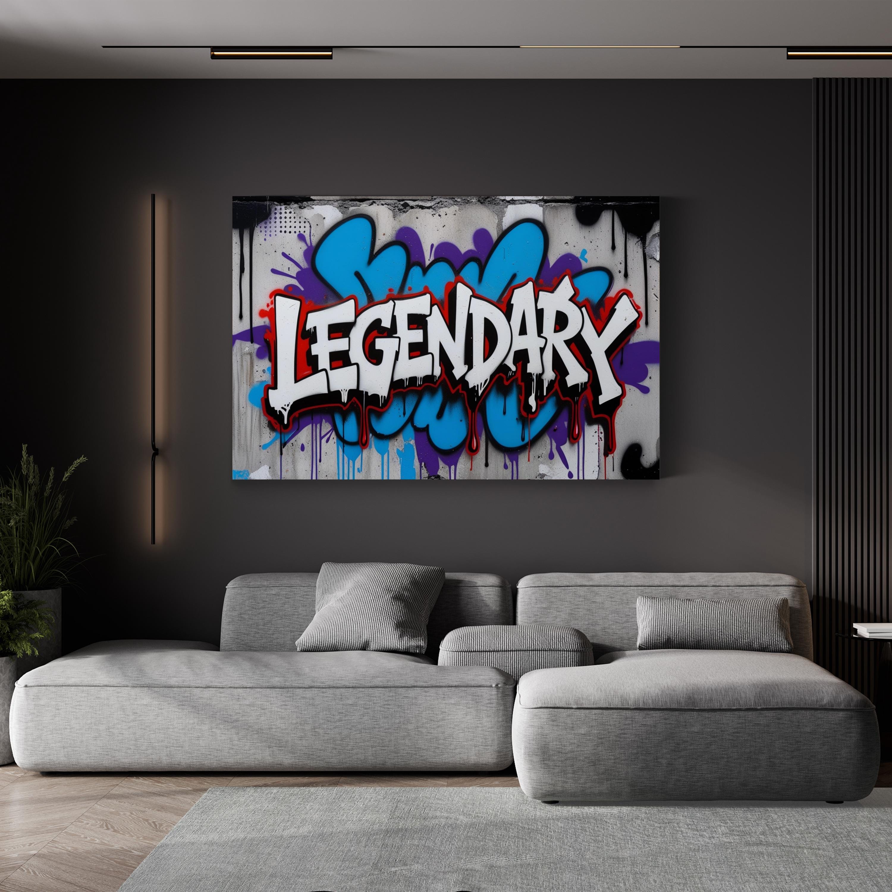 Legendary Graffiti Art Canvas Print – Urban Street Style Wall Decor