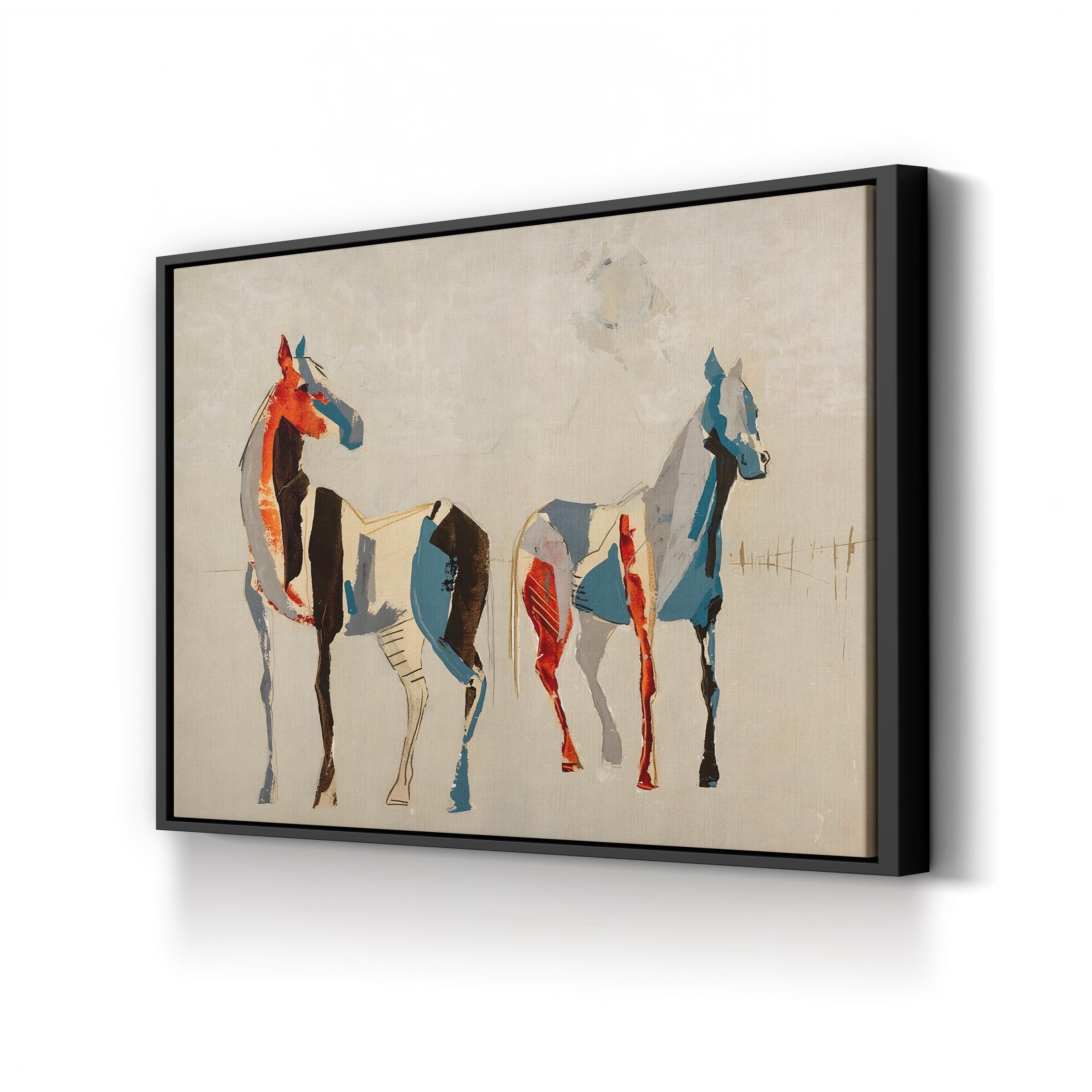 Desert Horses II Wall Art – Modern Western Horse Landscape by Milton Coppo