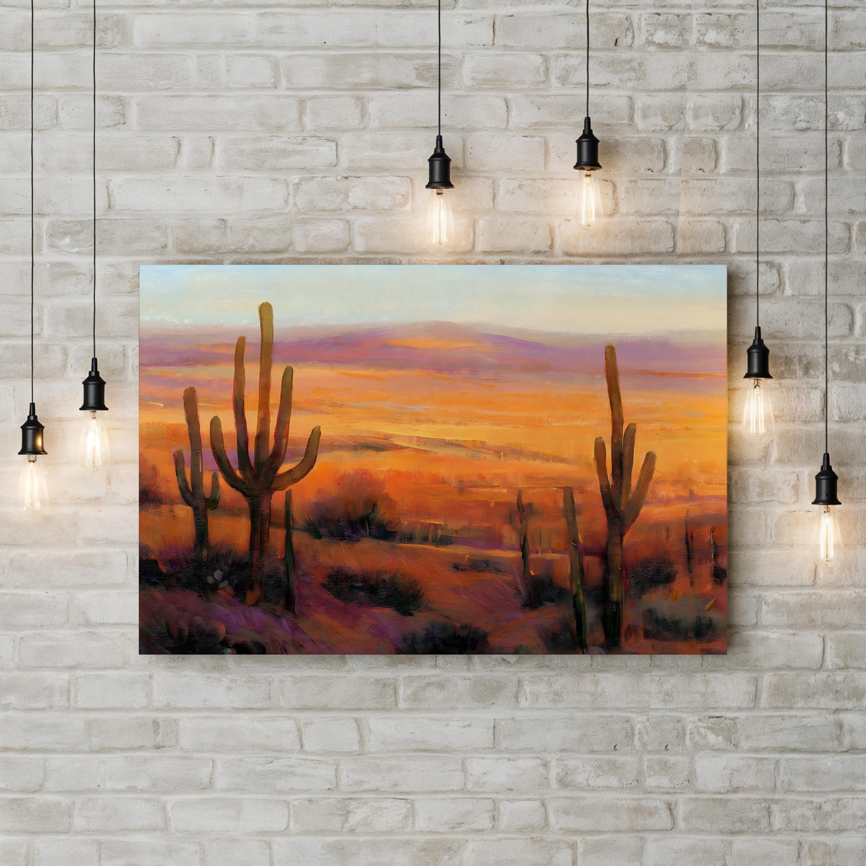Desert Light II Wall Art – Southwestern Desert Landscape with Cacti by Tim O’Toole